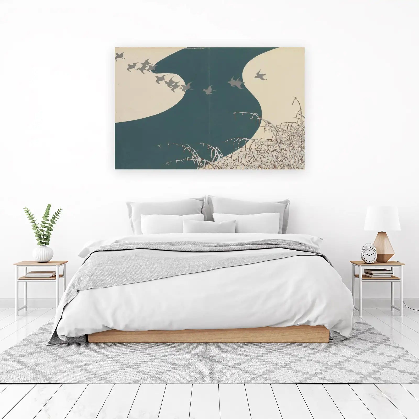 Serene Flock of Birds Wall Art