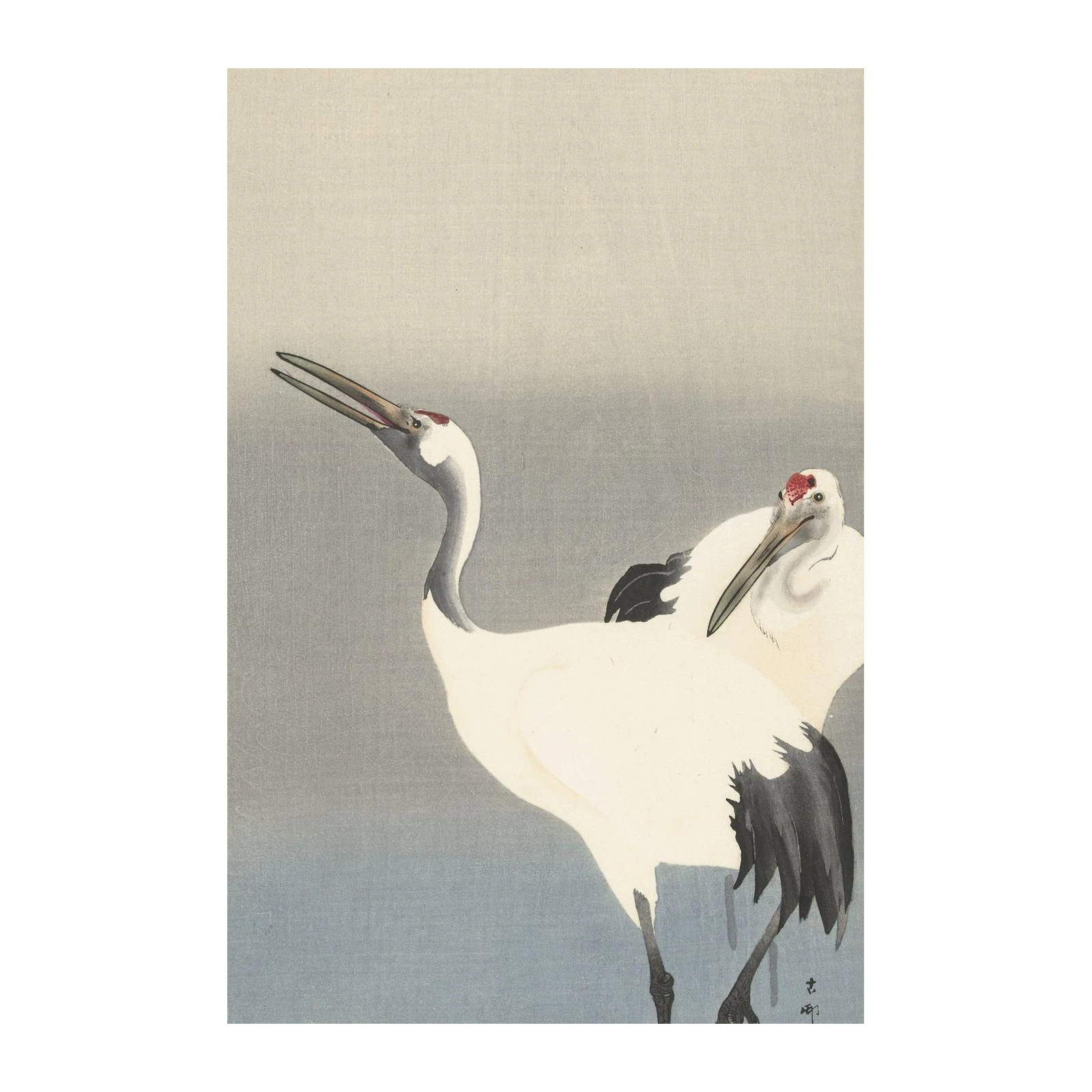 Serene Cranes Japanese Art Wall Art