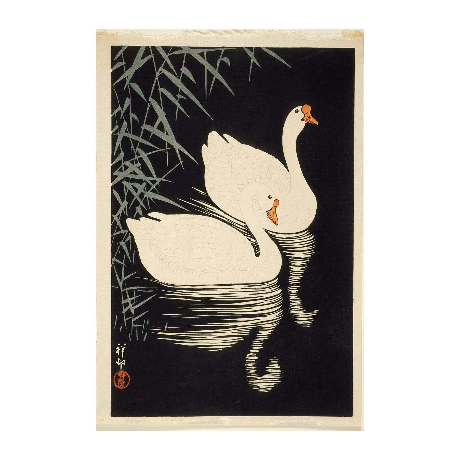 Elegant Swans Serene Waters Wall Art