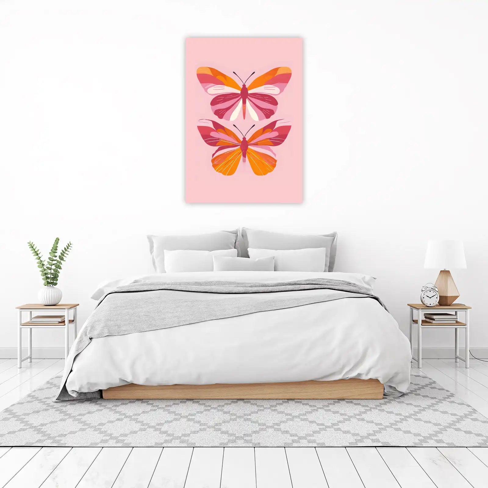 Vibrant Butterfly Duo Wall Art Art