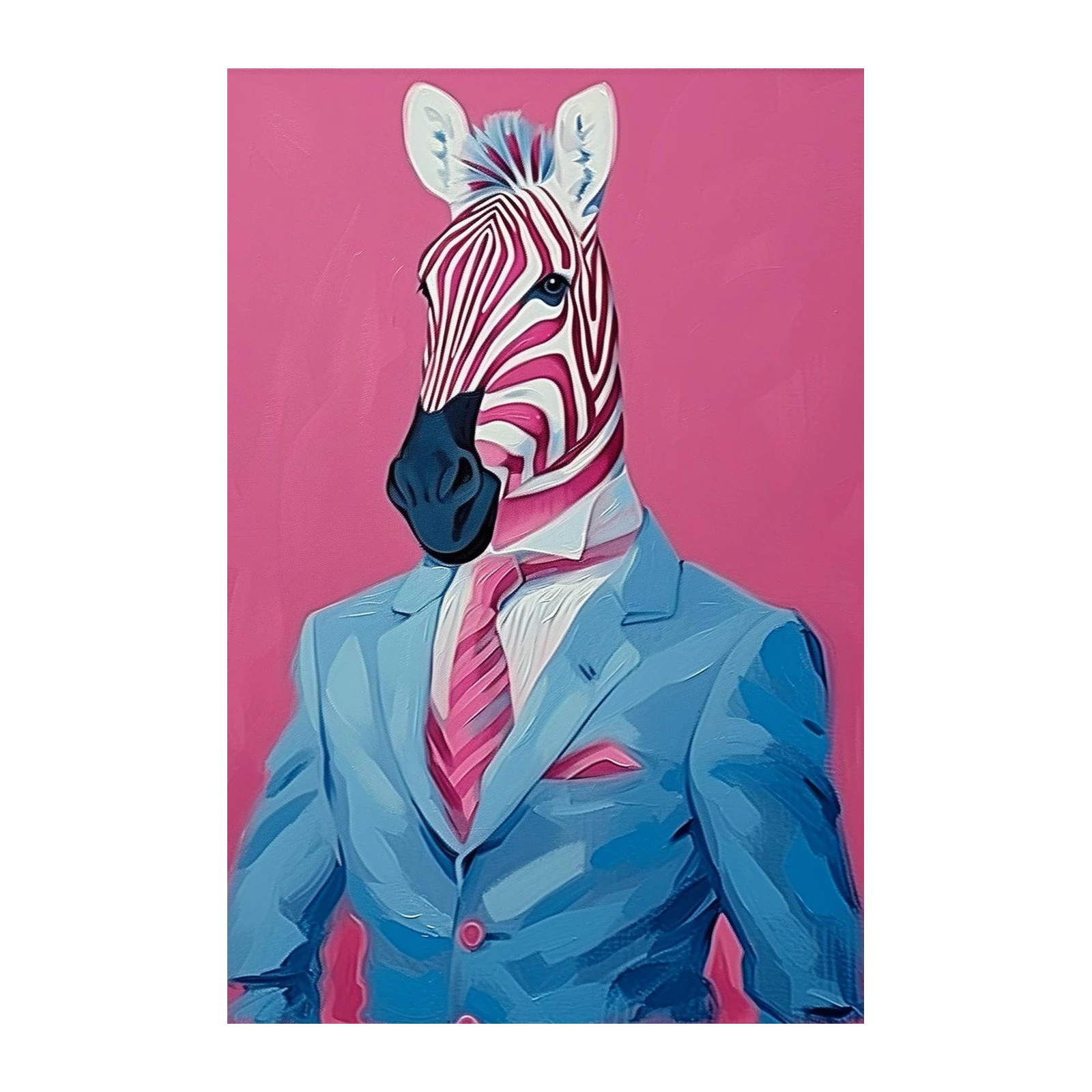 Dapper Zebra Portrait Wall Art Wall Art