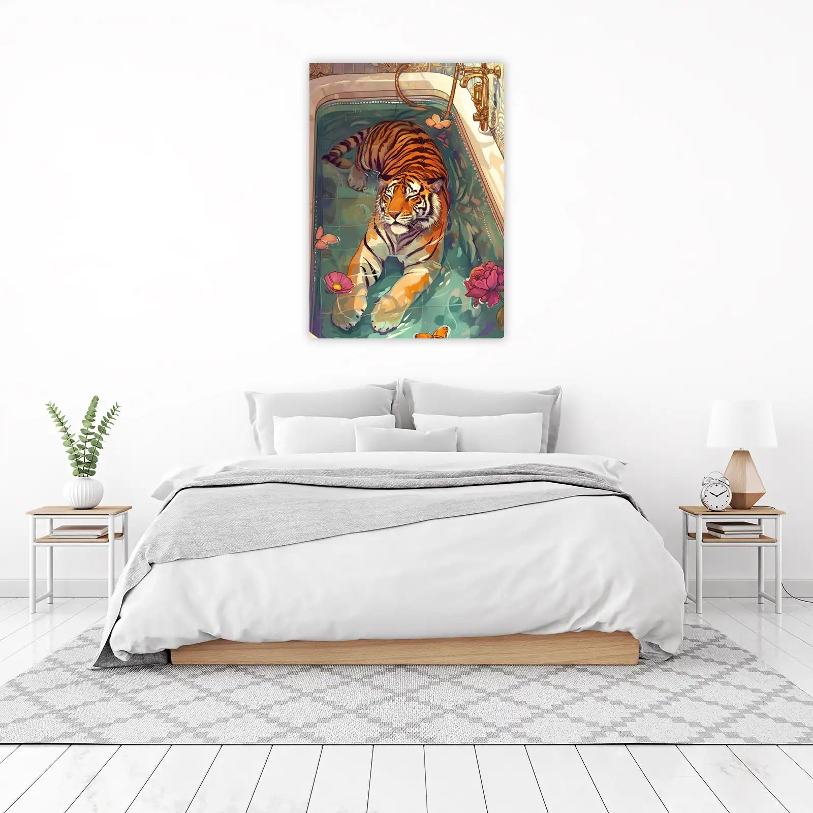 Majestic Tiger Bath Art Wall Art