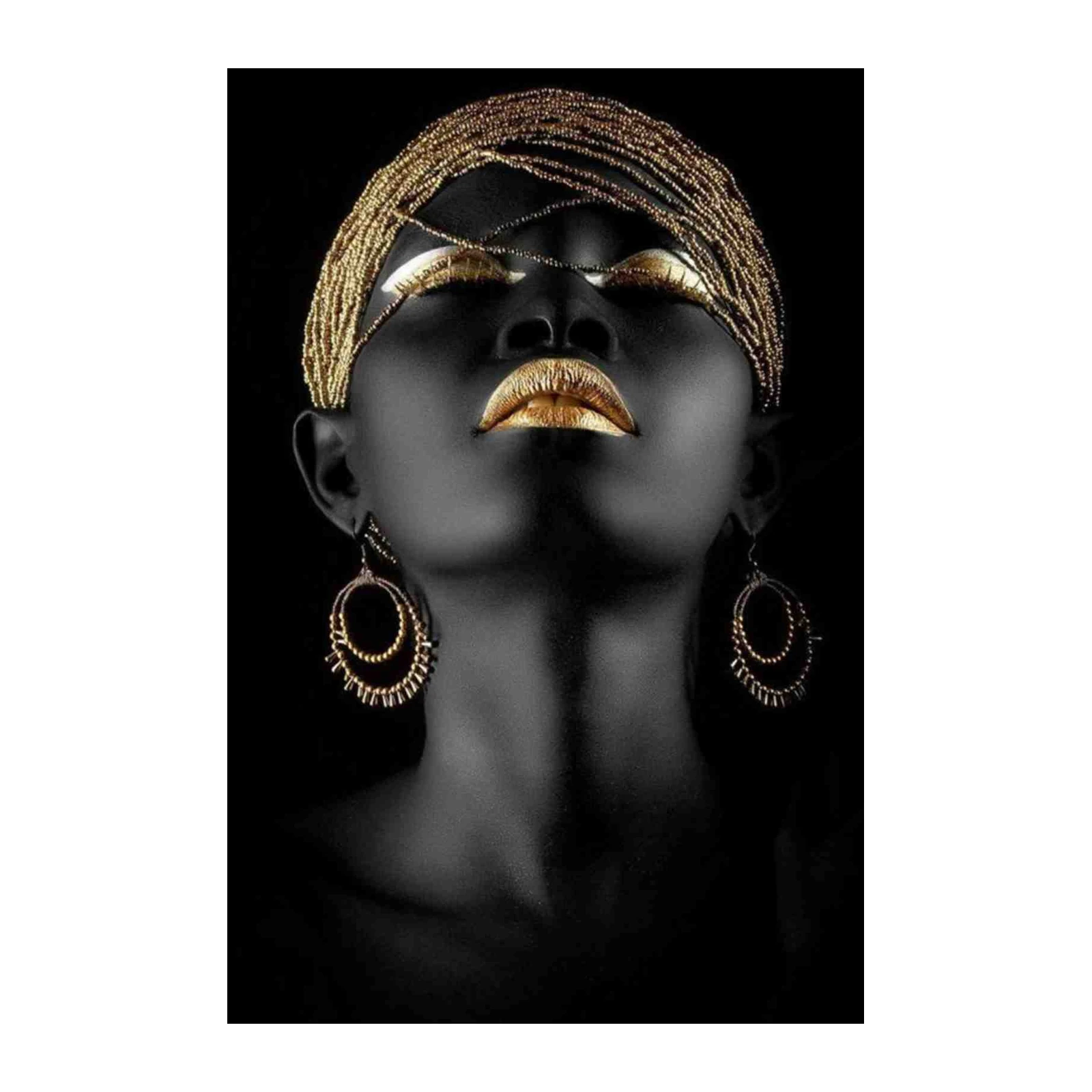 Gold Glamour Portrait Wall Art