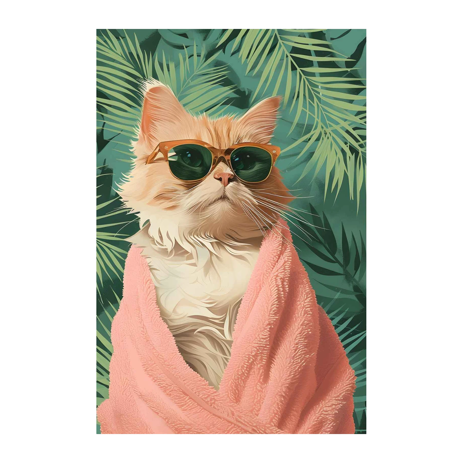 Cool Cat Tropical Vibes Wall Art