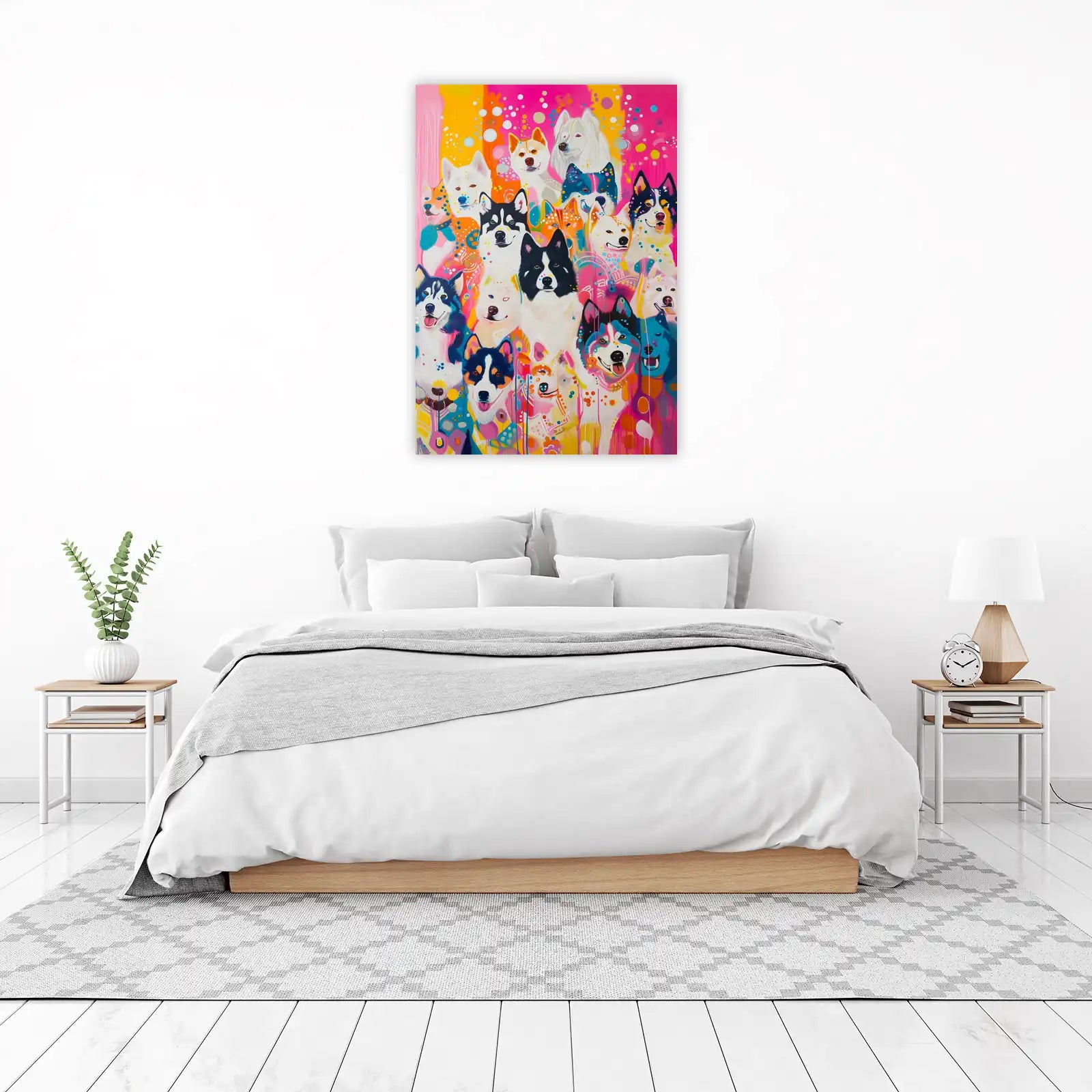 Vibrant Dog Portrait Pop Art Wall Art