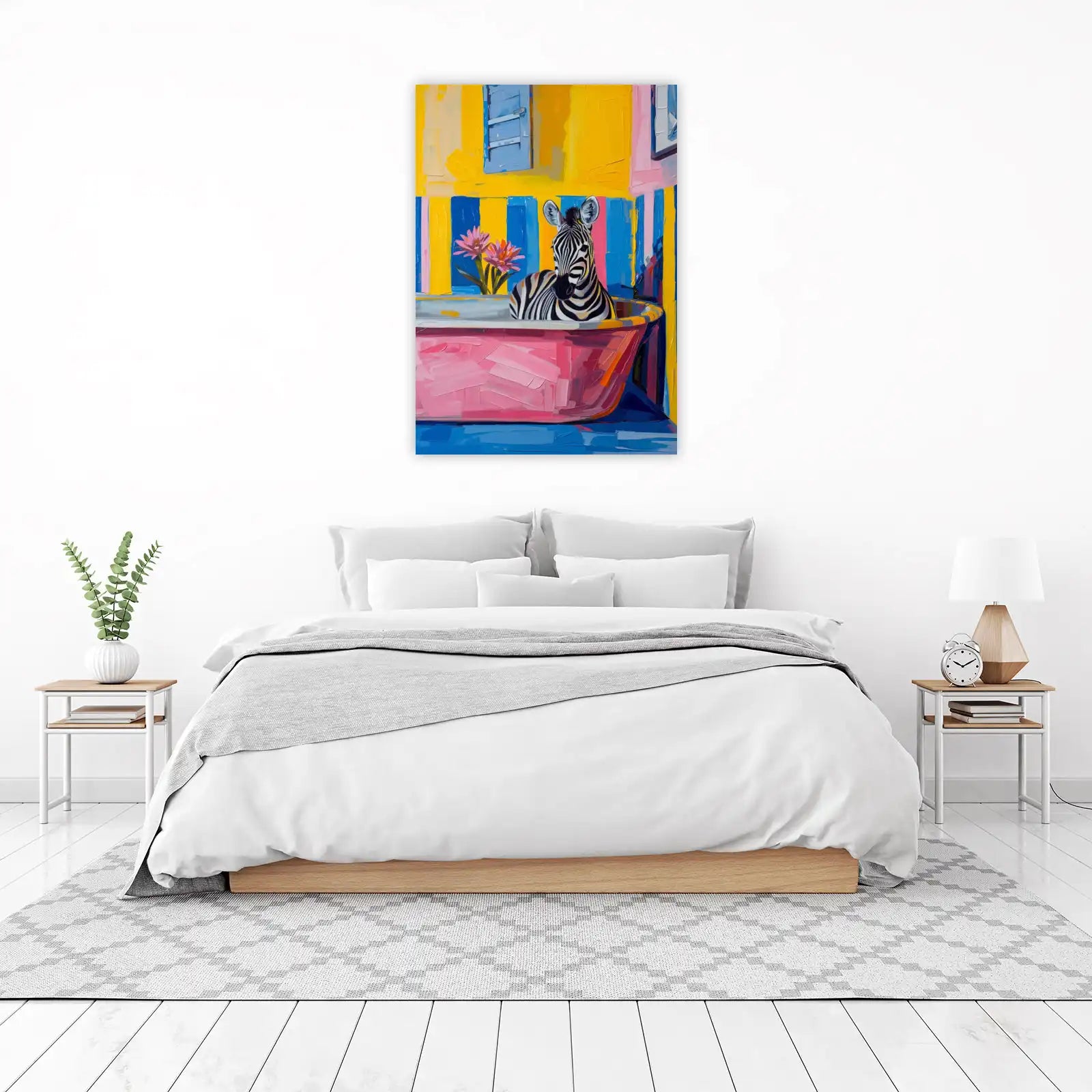 Whimsical Zebra Bath Wall Art