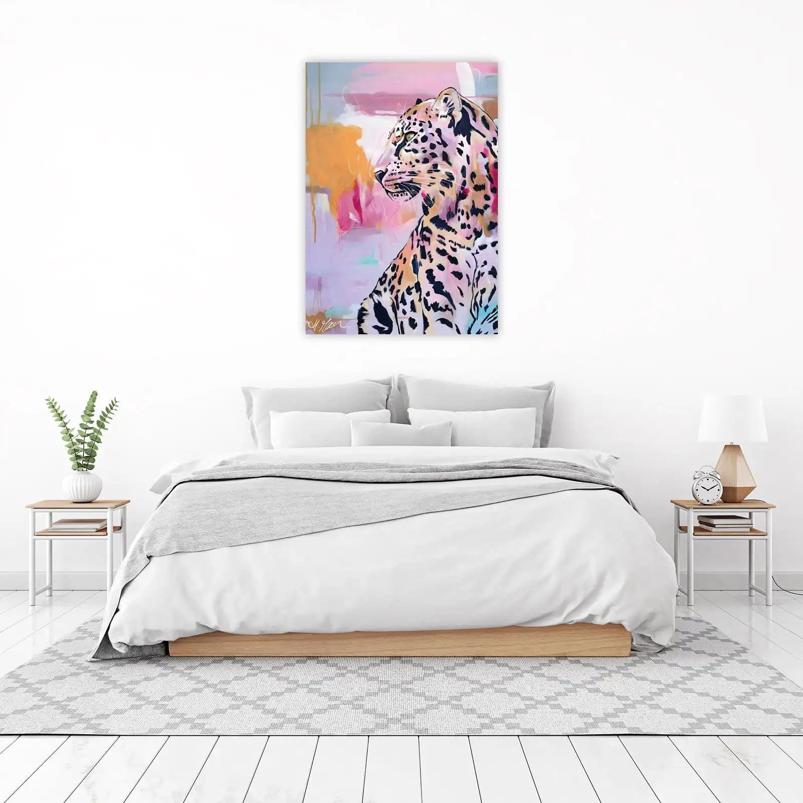 Vibrant Leopard Abstract Wall Art Wall Art