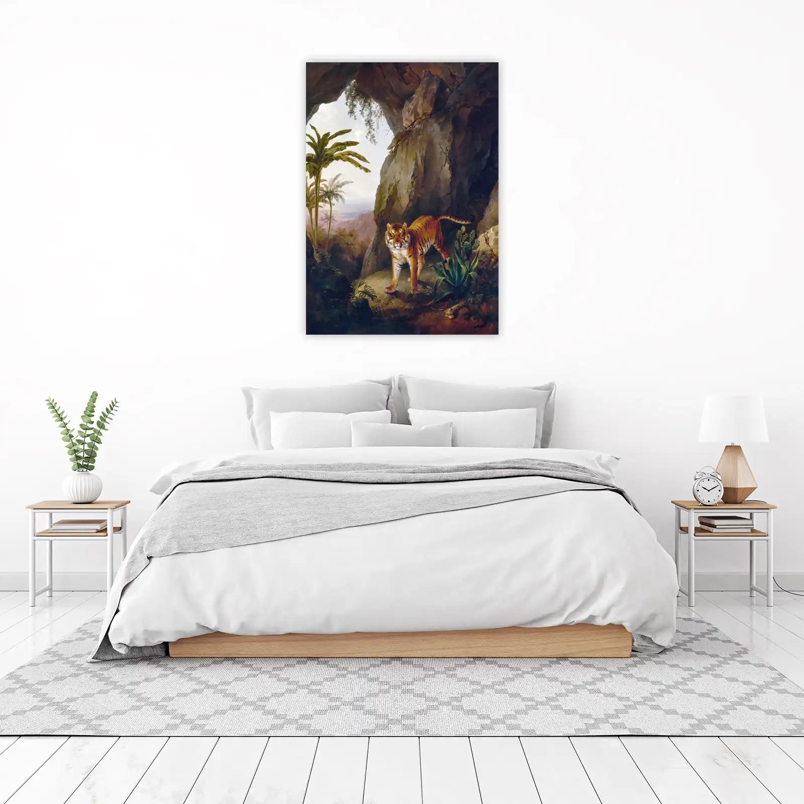 Majestic Tiger in Cave Wildlife Wall Art