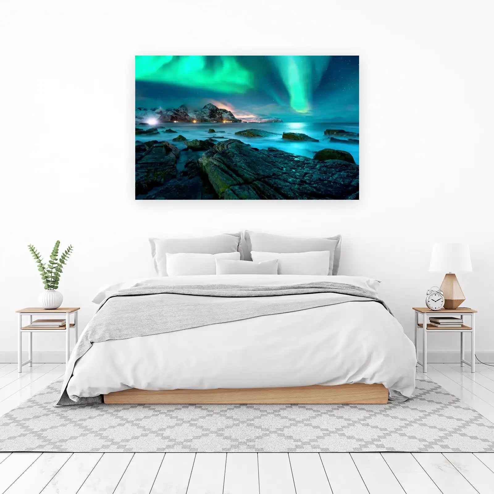 Enchanting Aurora Borealis Landscape Wall Art