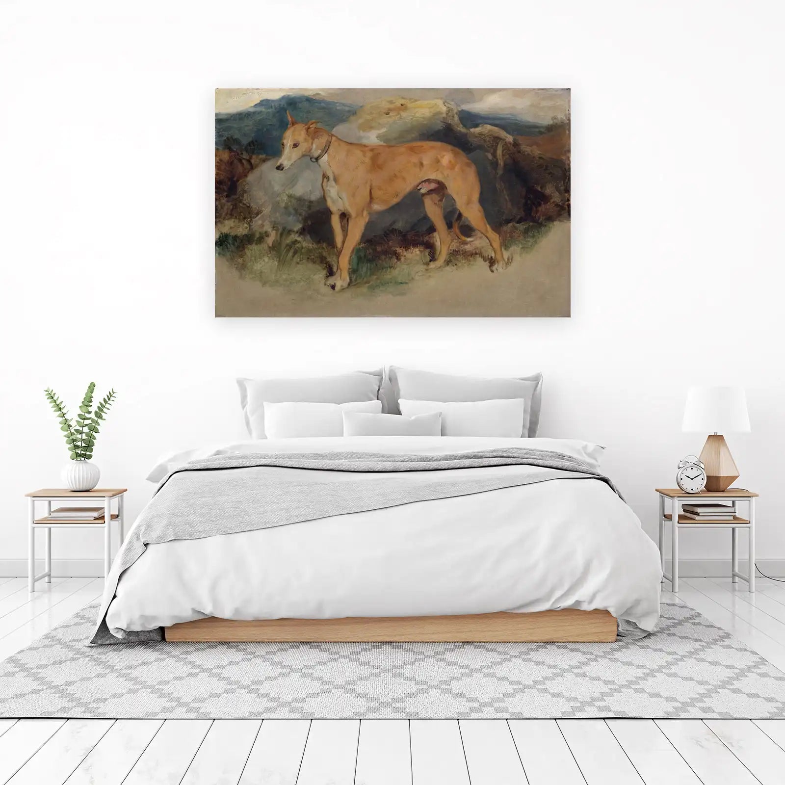 Elegant Greyhound Portrait Wall Art