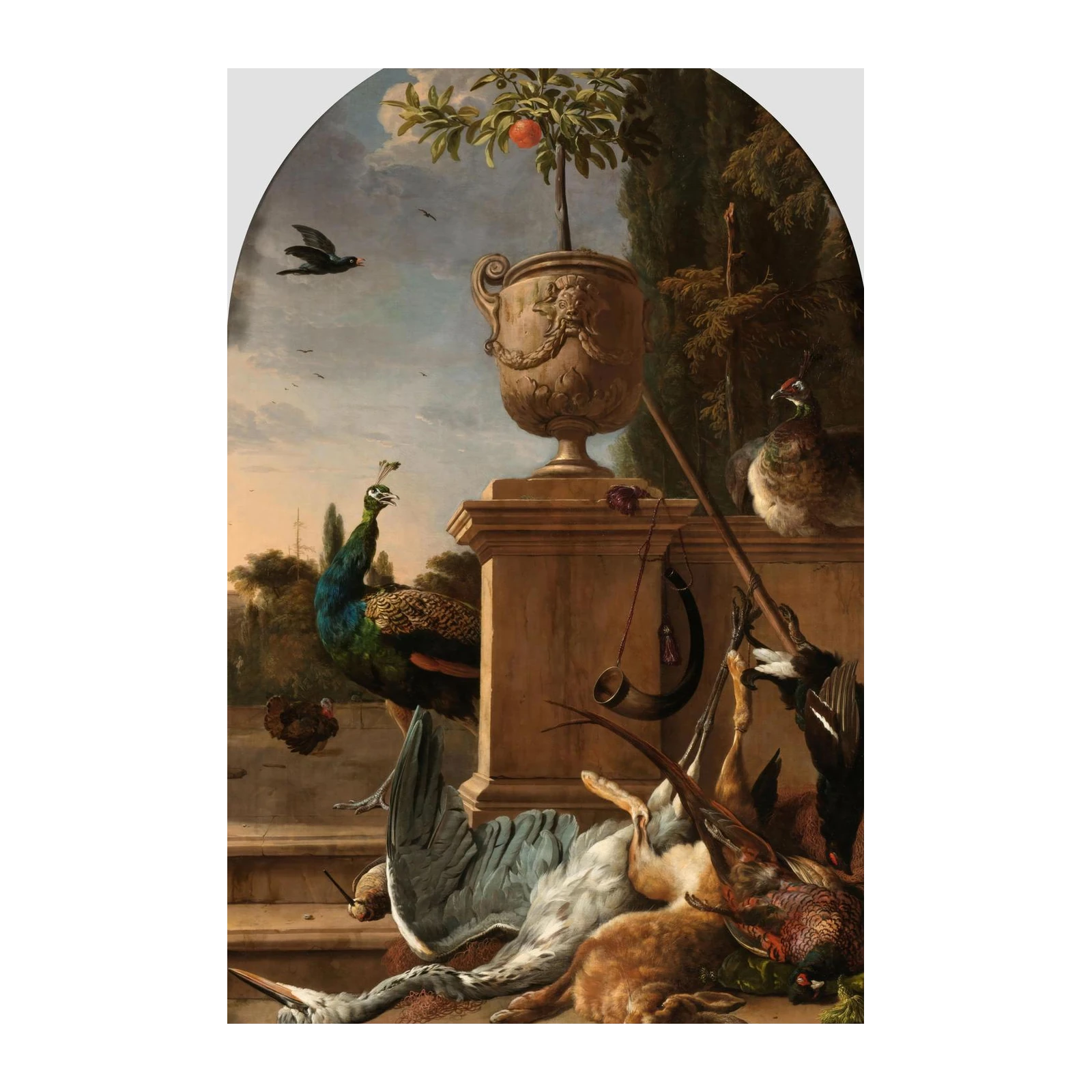Still Life Peacock & Game Wall Art