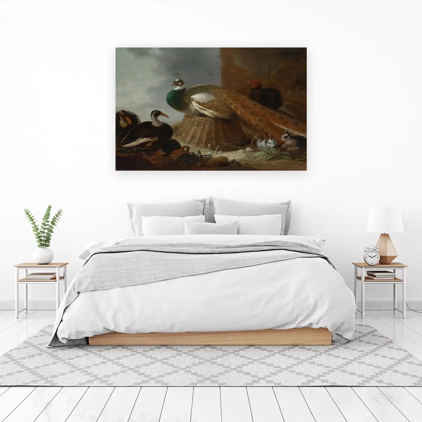 Elegant Peacock & Wildlife Still Life Wall Art