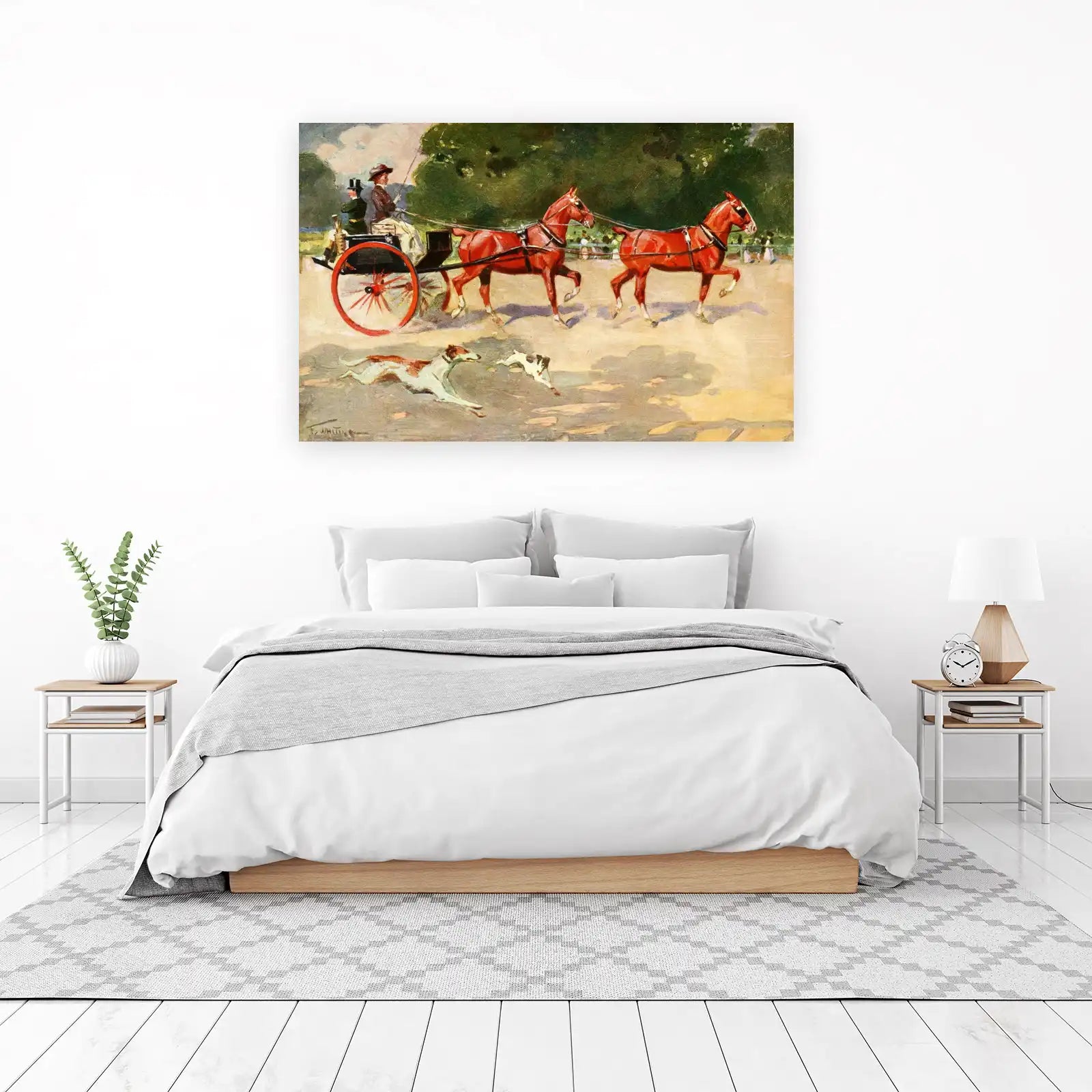 Vintage Horse Carriage Race Wall Art