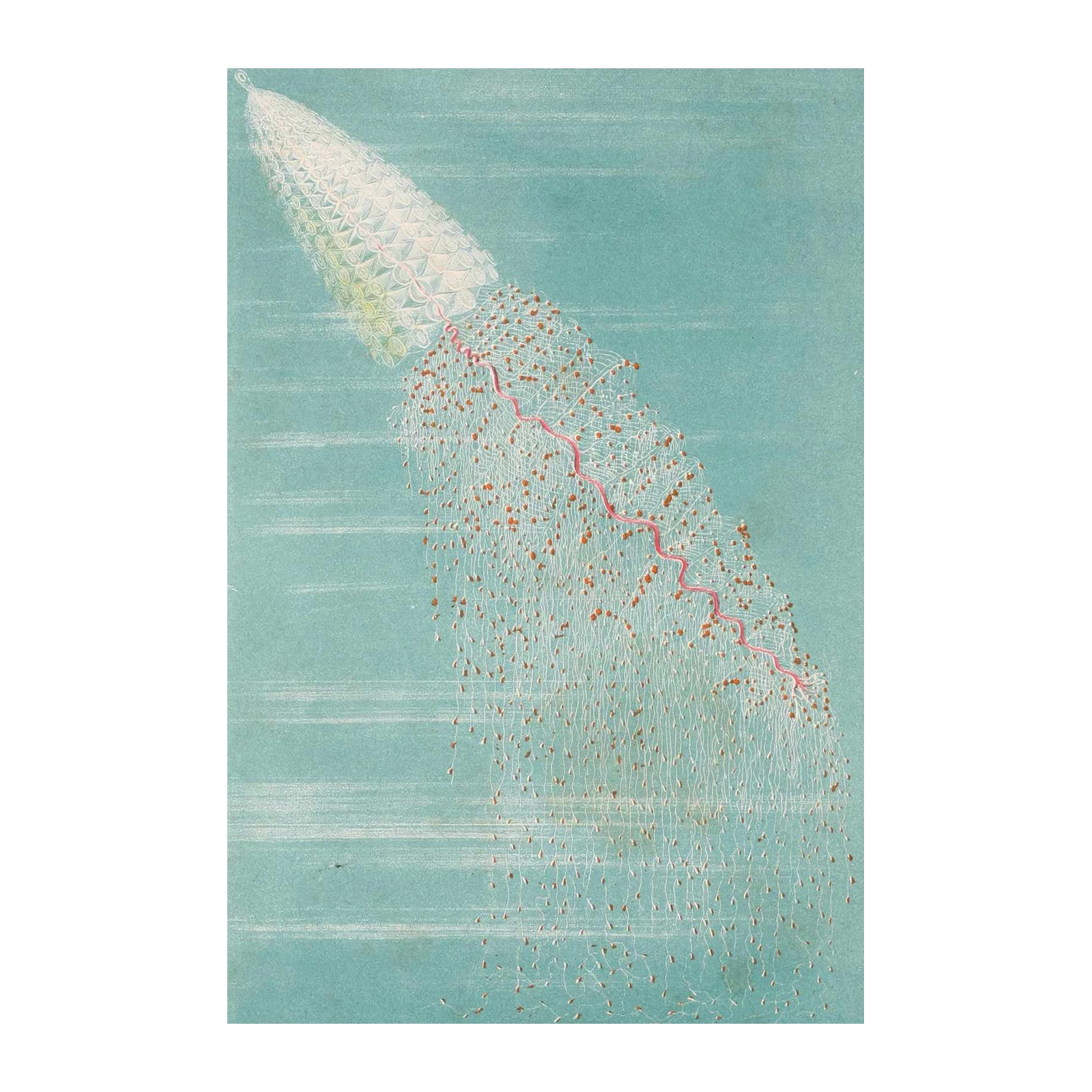 Oceanic Bloom Jellyfish Vintage Art Wall Art