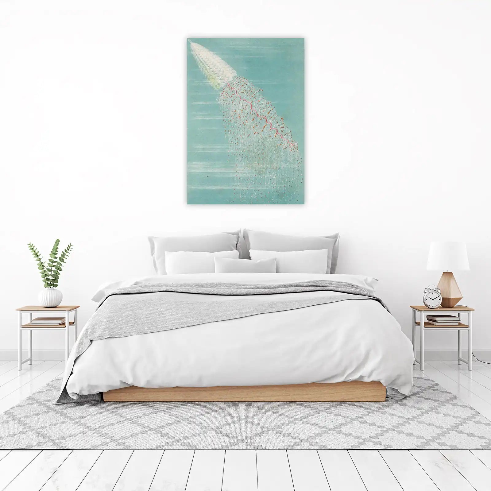 Oceanic Bloom Jellyfish Vintage Art Wall Art