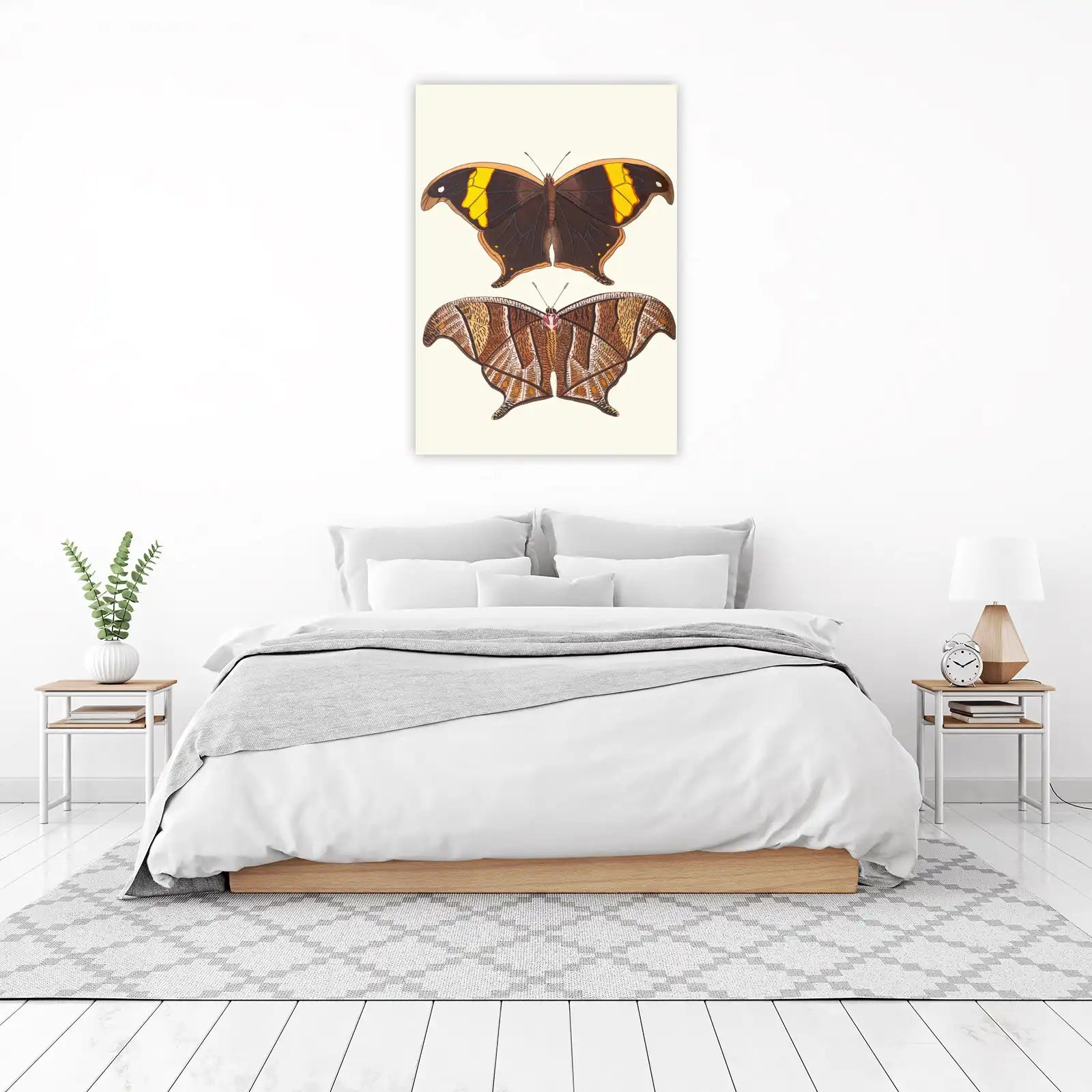 Vintage Butterfly Art Duo Wall Art