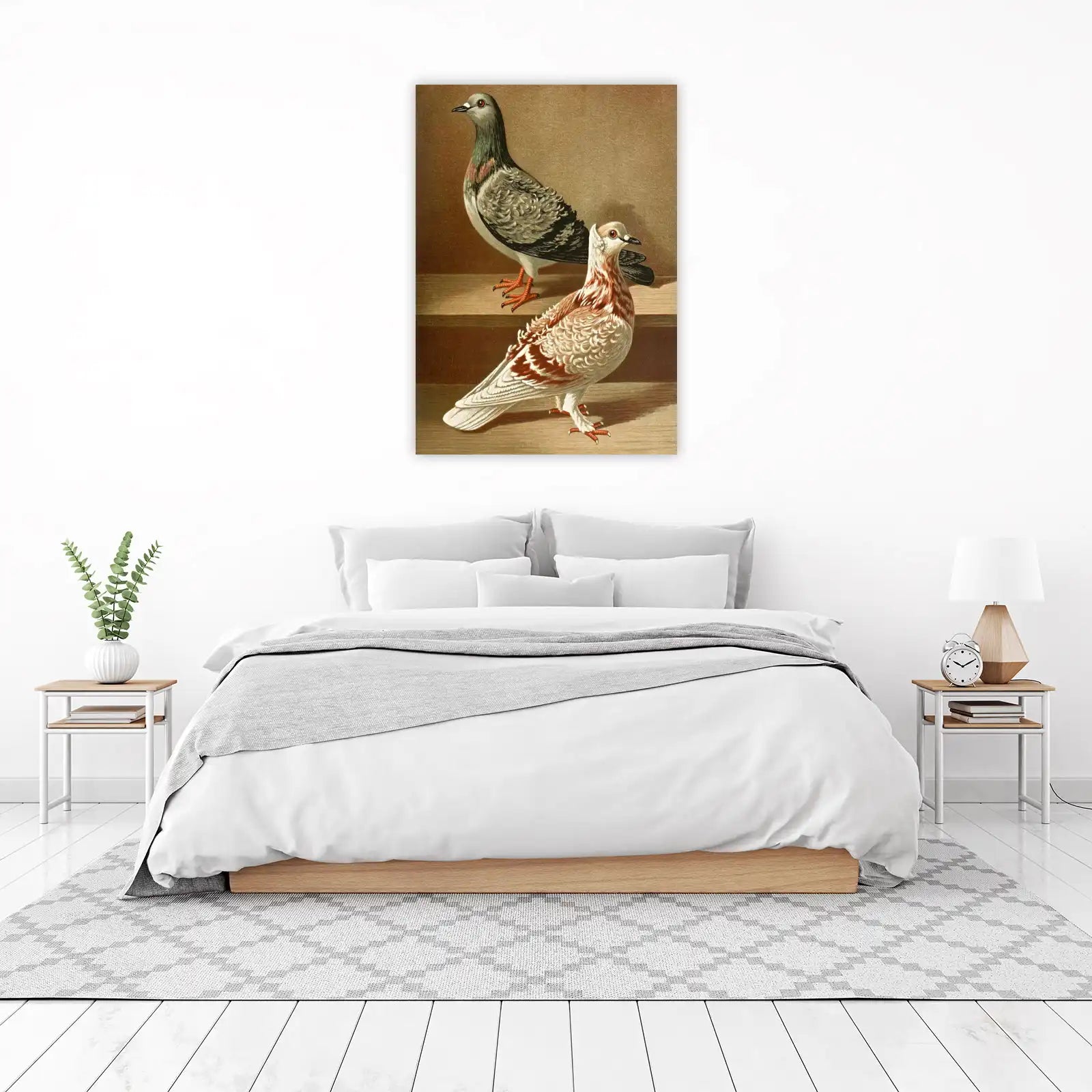 Vintage Pigeon Pair Wall Art Wall Art