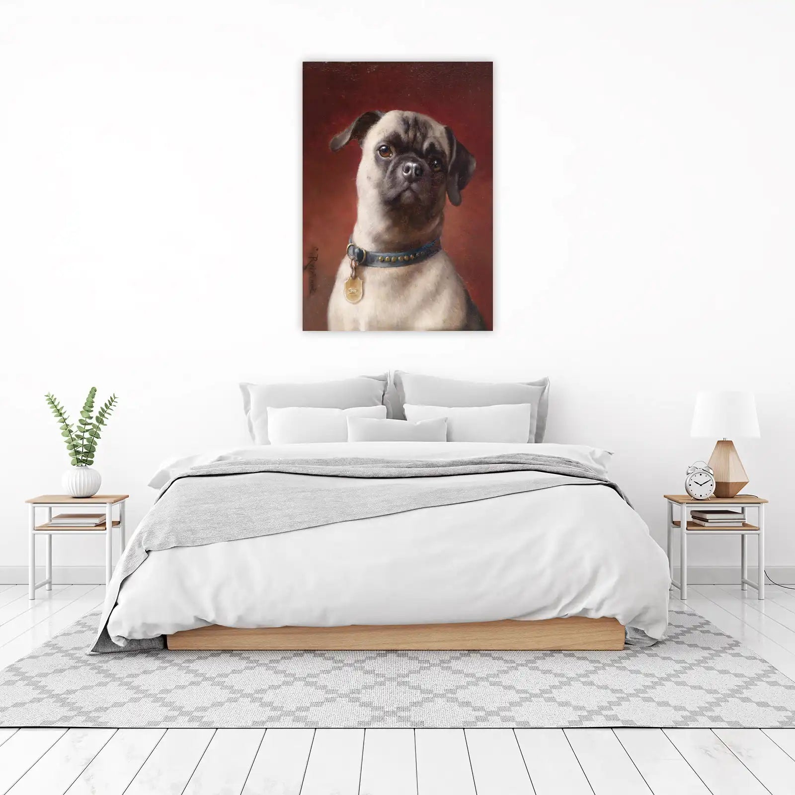 Charming Pug Portrait Wall Art