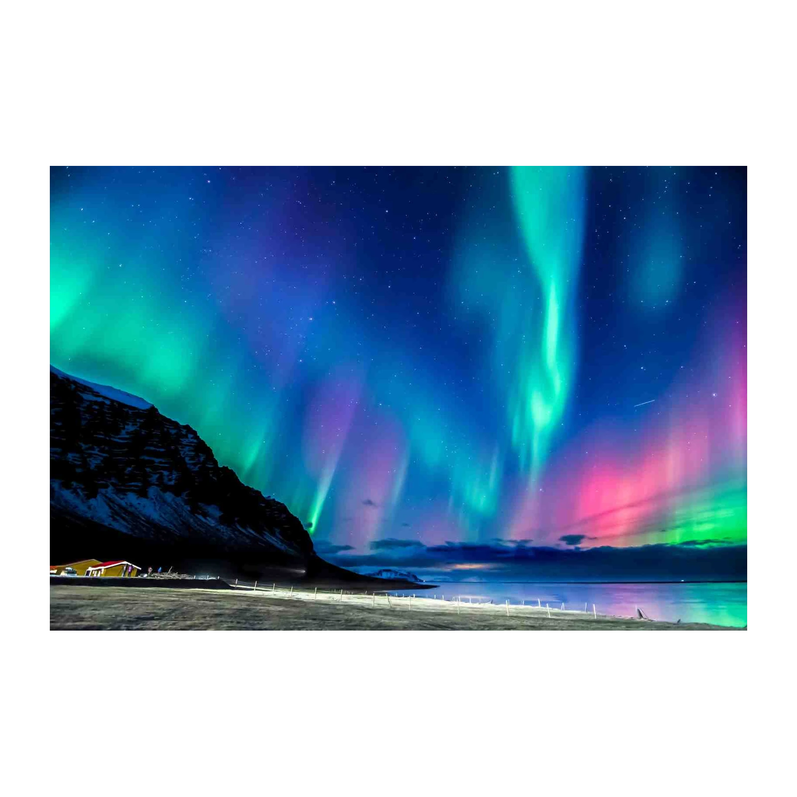 Northern Lights Aurora Landscape Wall Art