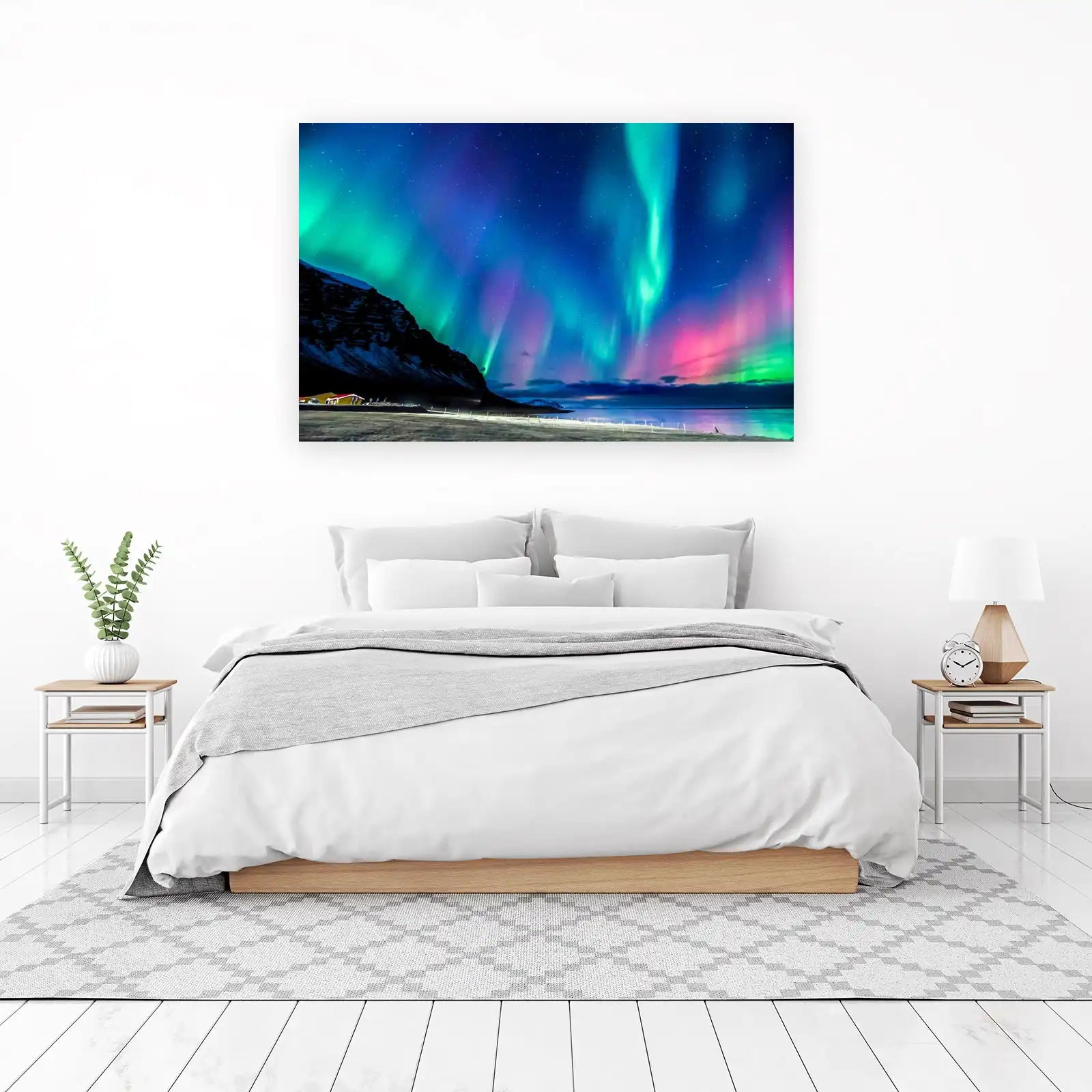 Northern Lights Aurora Landscape Wall Art