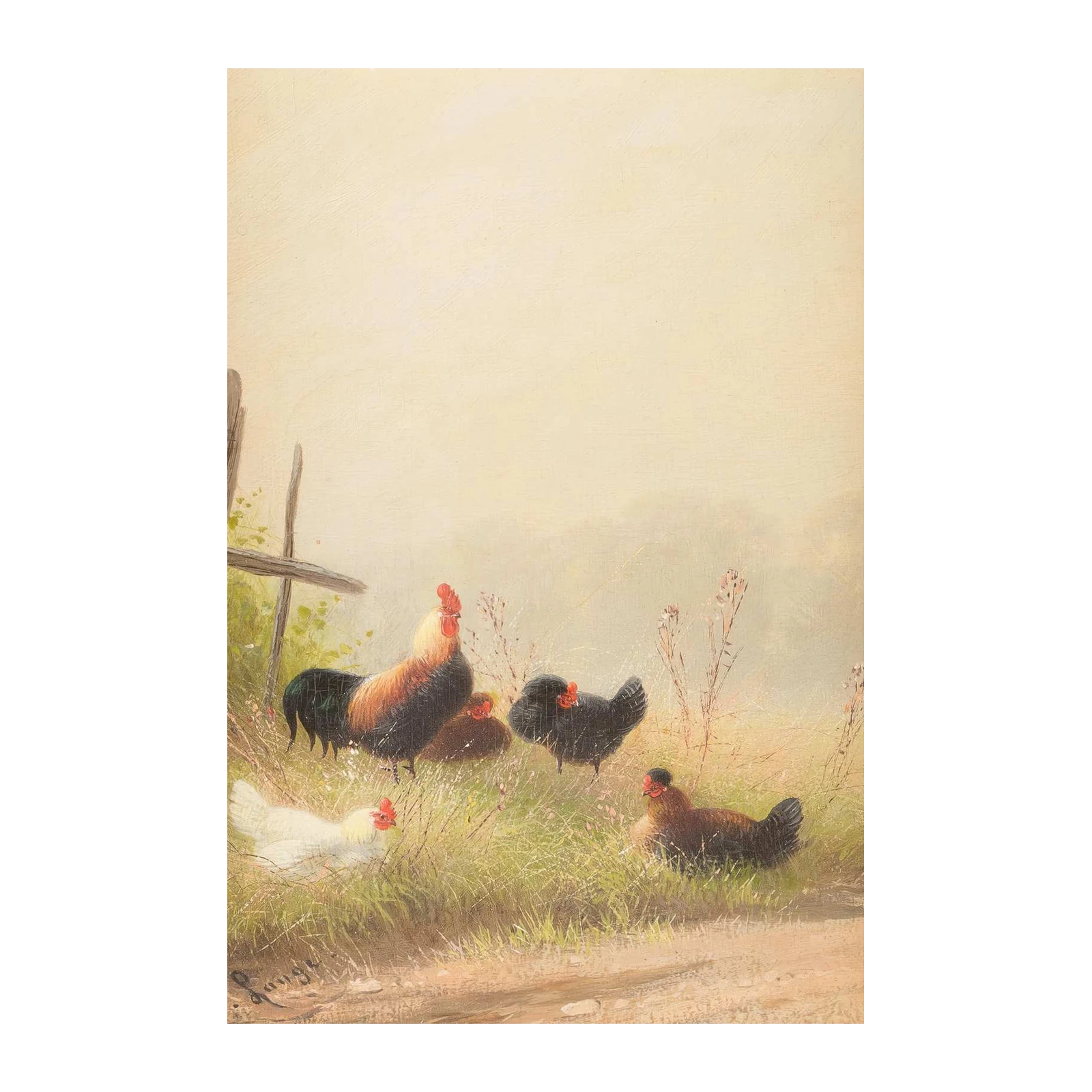 Farmhouse Roosters & Hens Wall Art