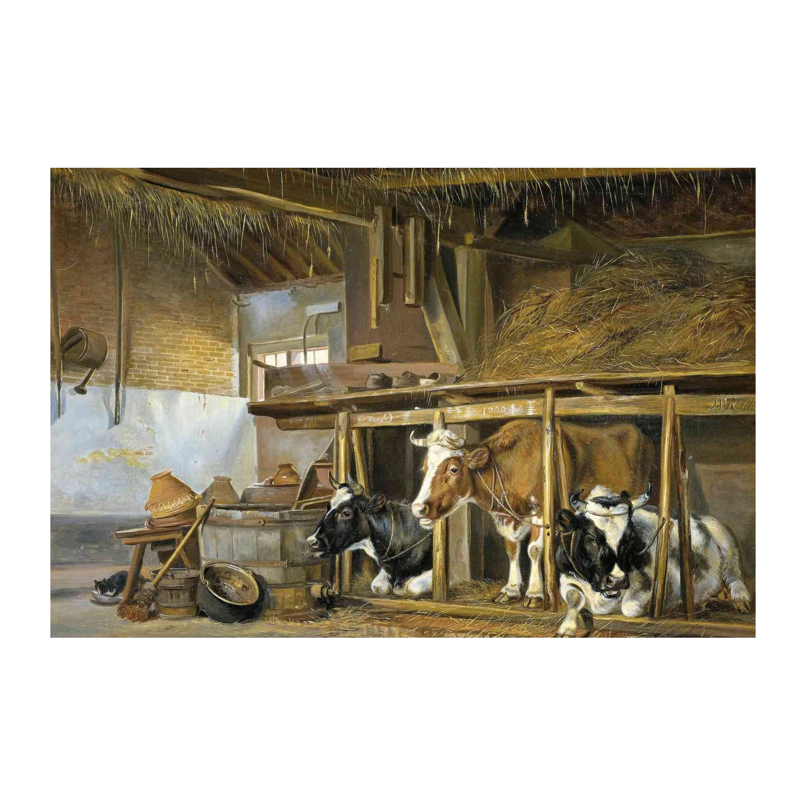 Rustic Barnyard Cows Wall Art
