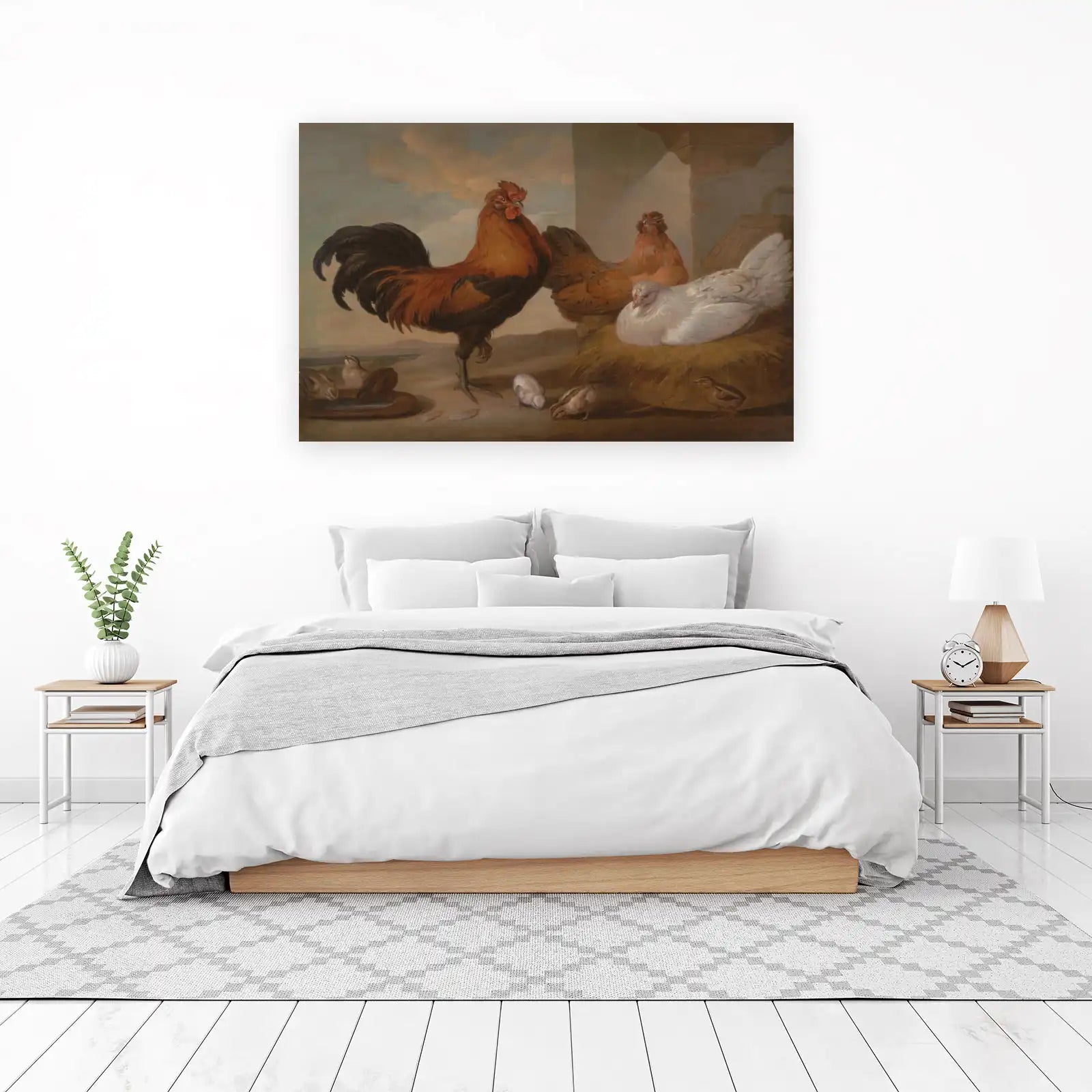 Farmhouse Rooster & Hen Family Wall Art