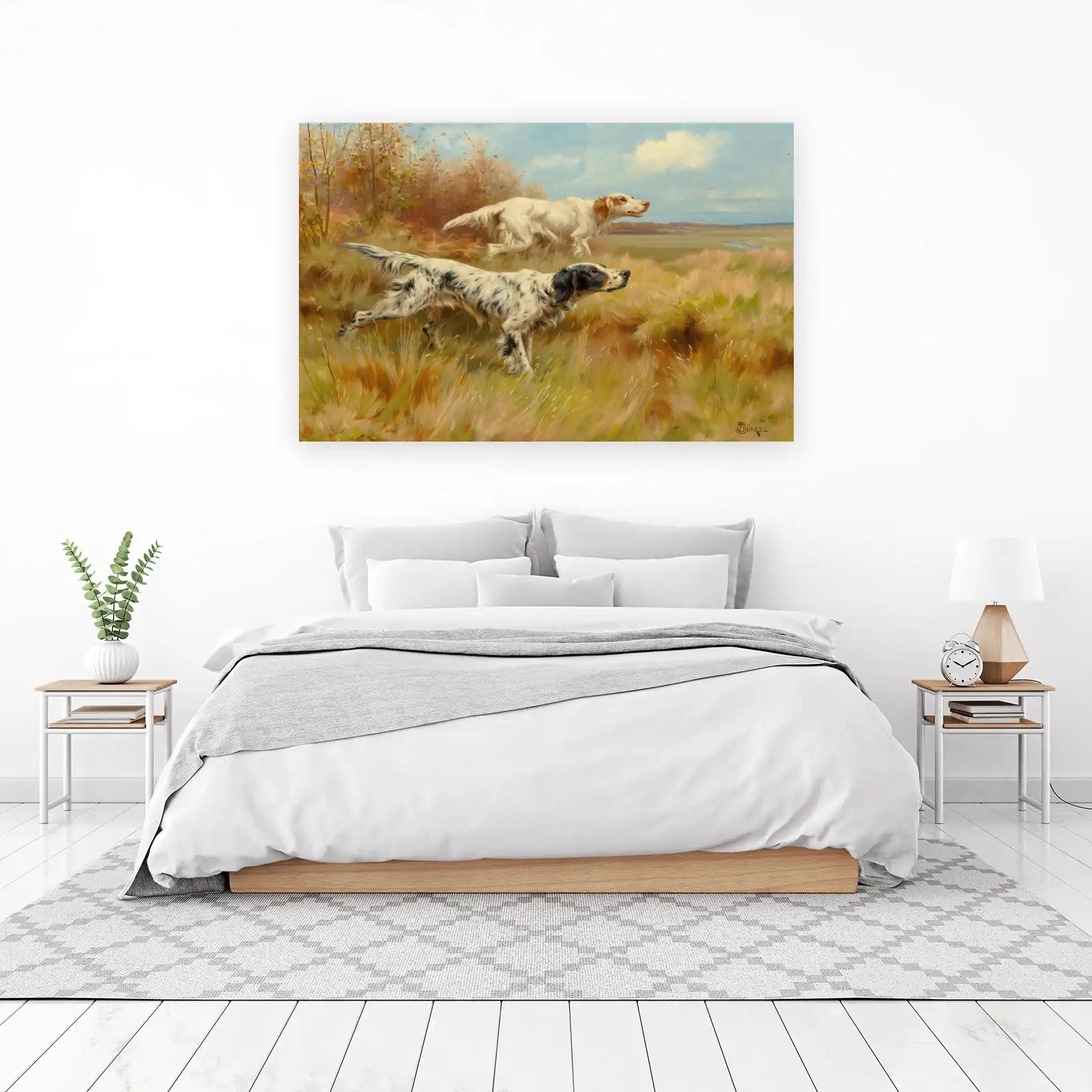 Elegant Setters in Field Wall Art