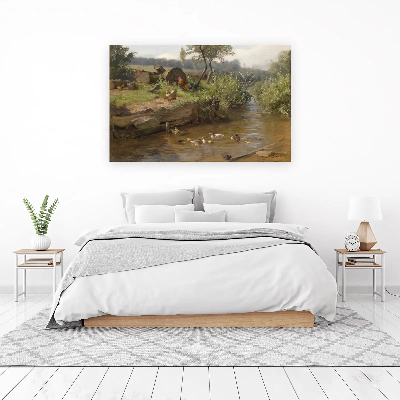 Farmyard Ducks & Chickens Wall Art