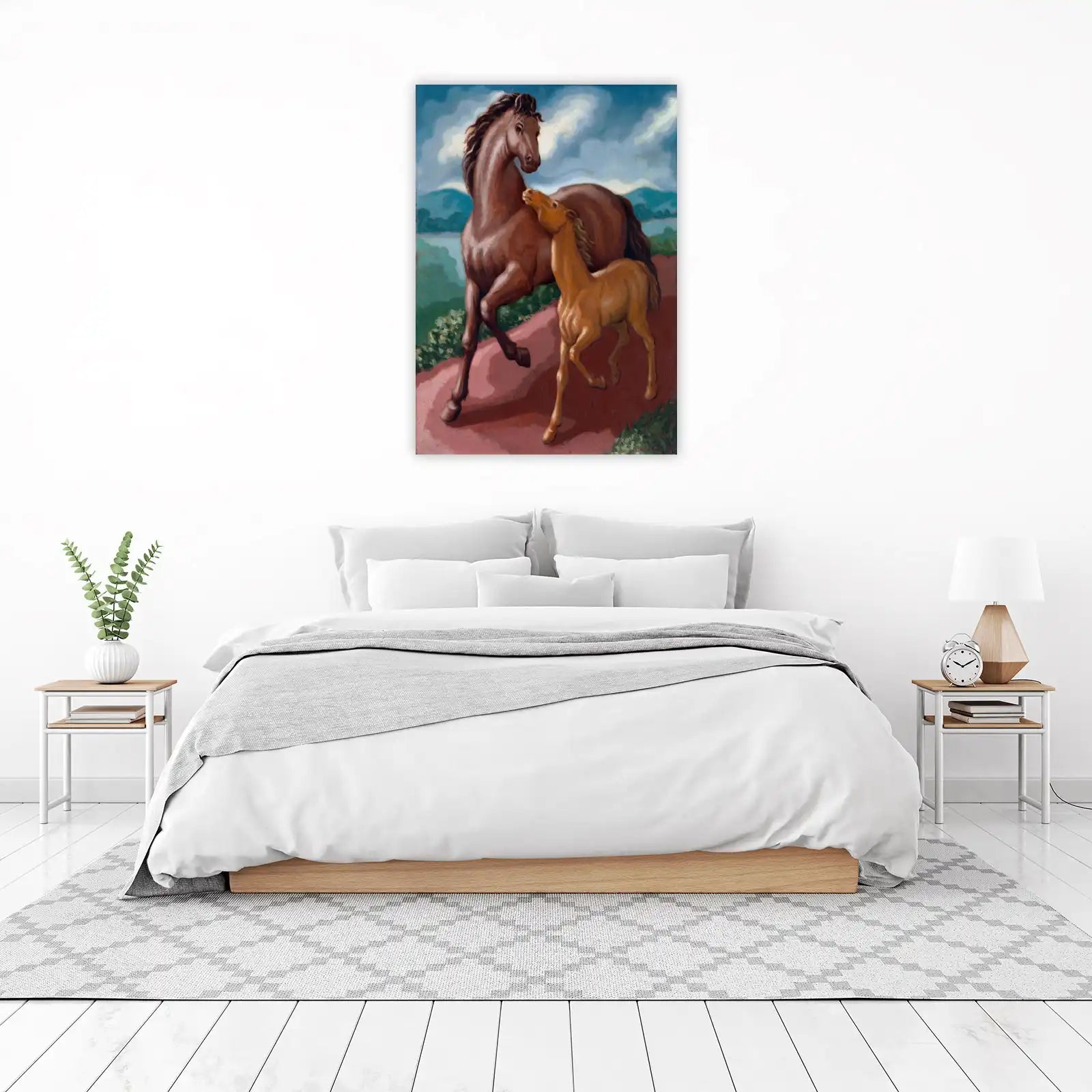 Majestic Horse & Foal Nature Art Wall Art