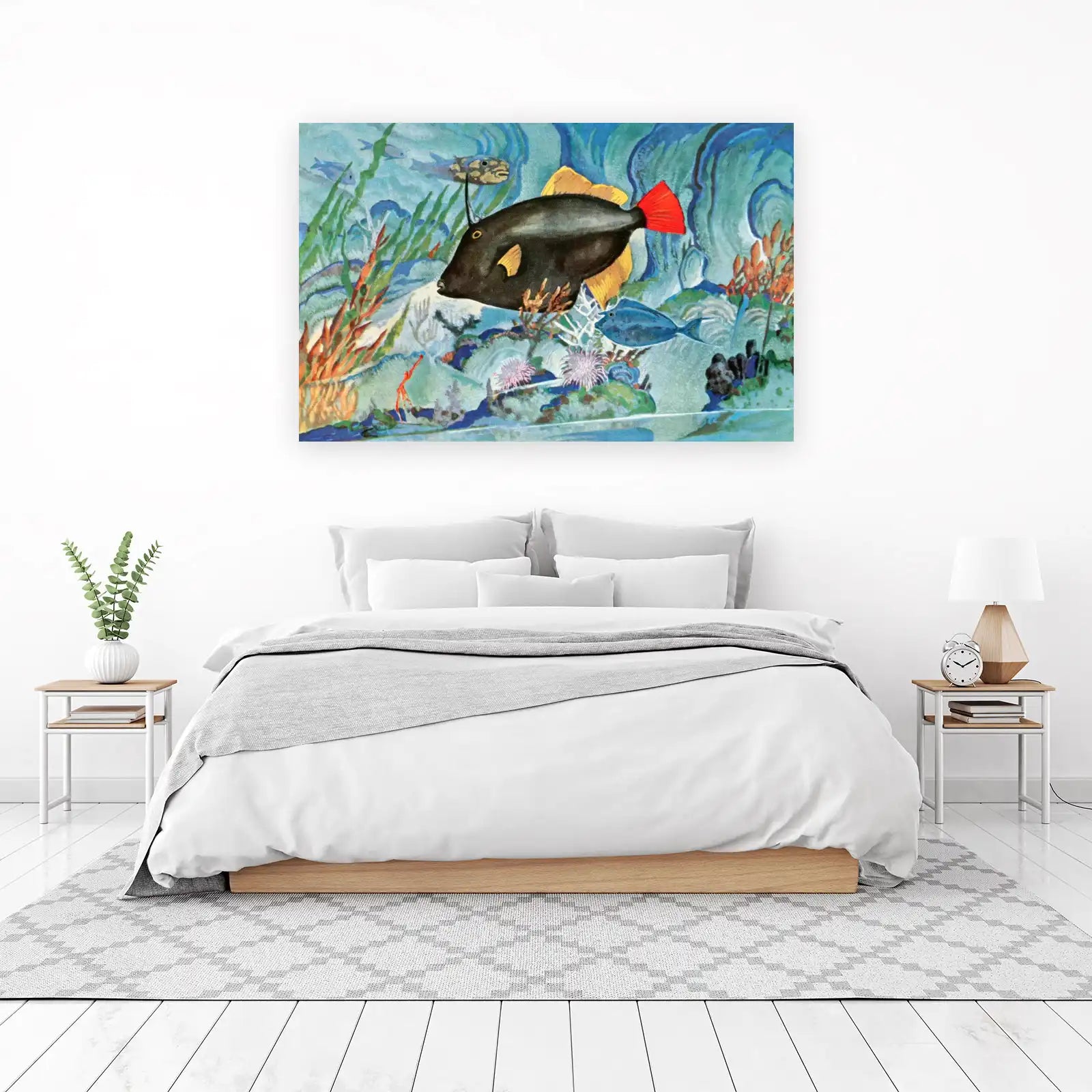 Vibrant Tropical Fish Tank Wall Art