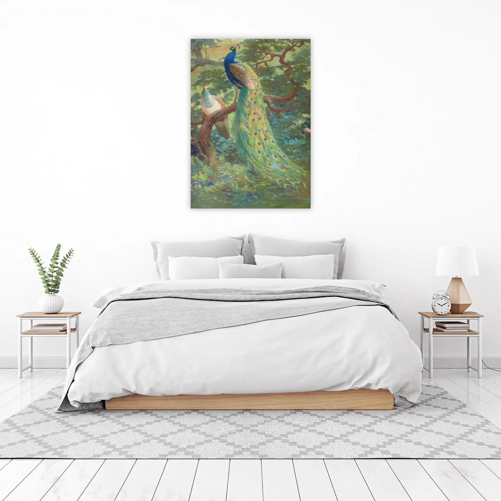 Majestic Peacocks Nature Scene Wall Art