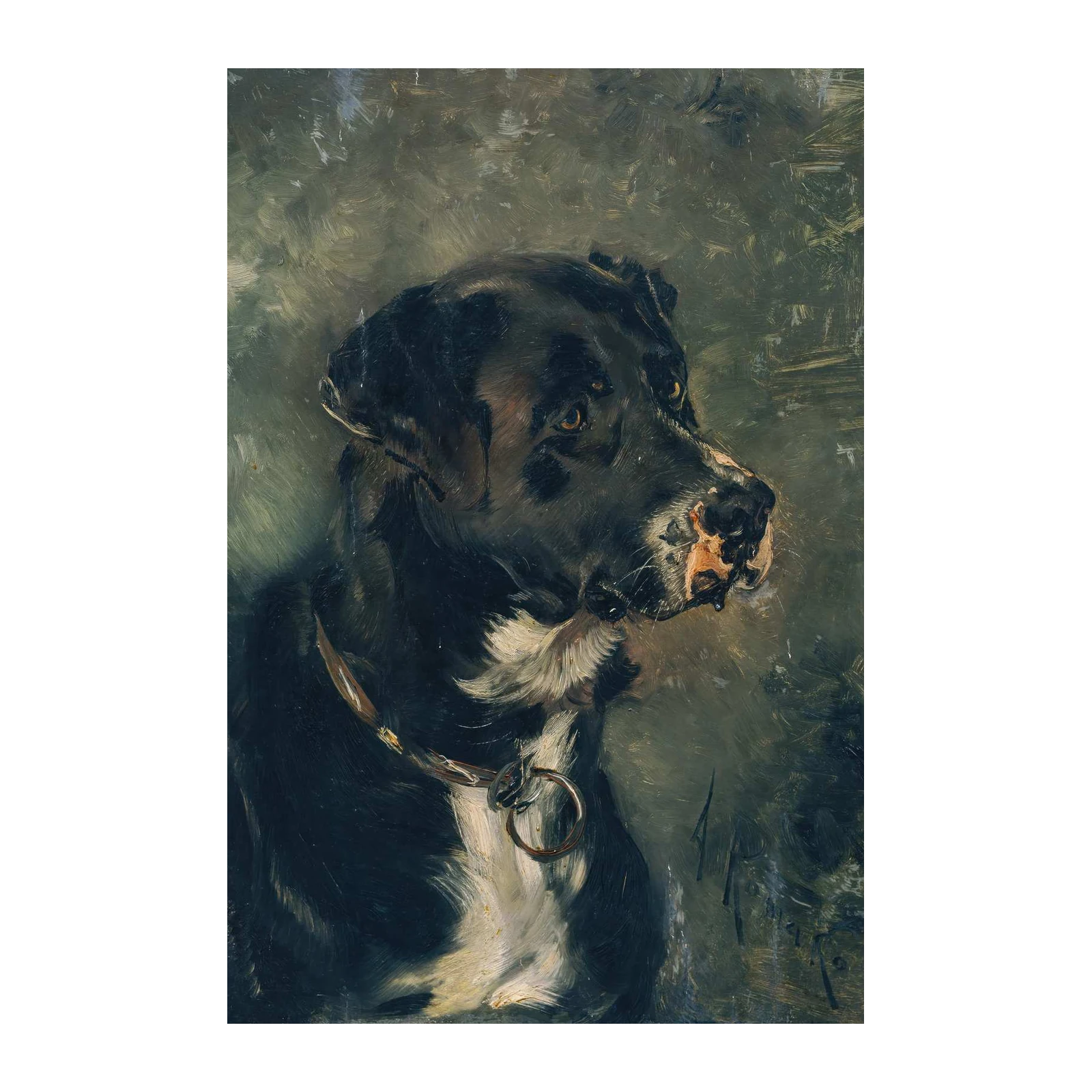 Noble Hound Portrait Vintage Dog Wall Art