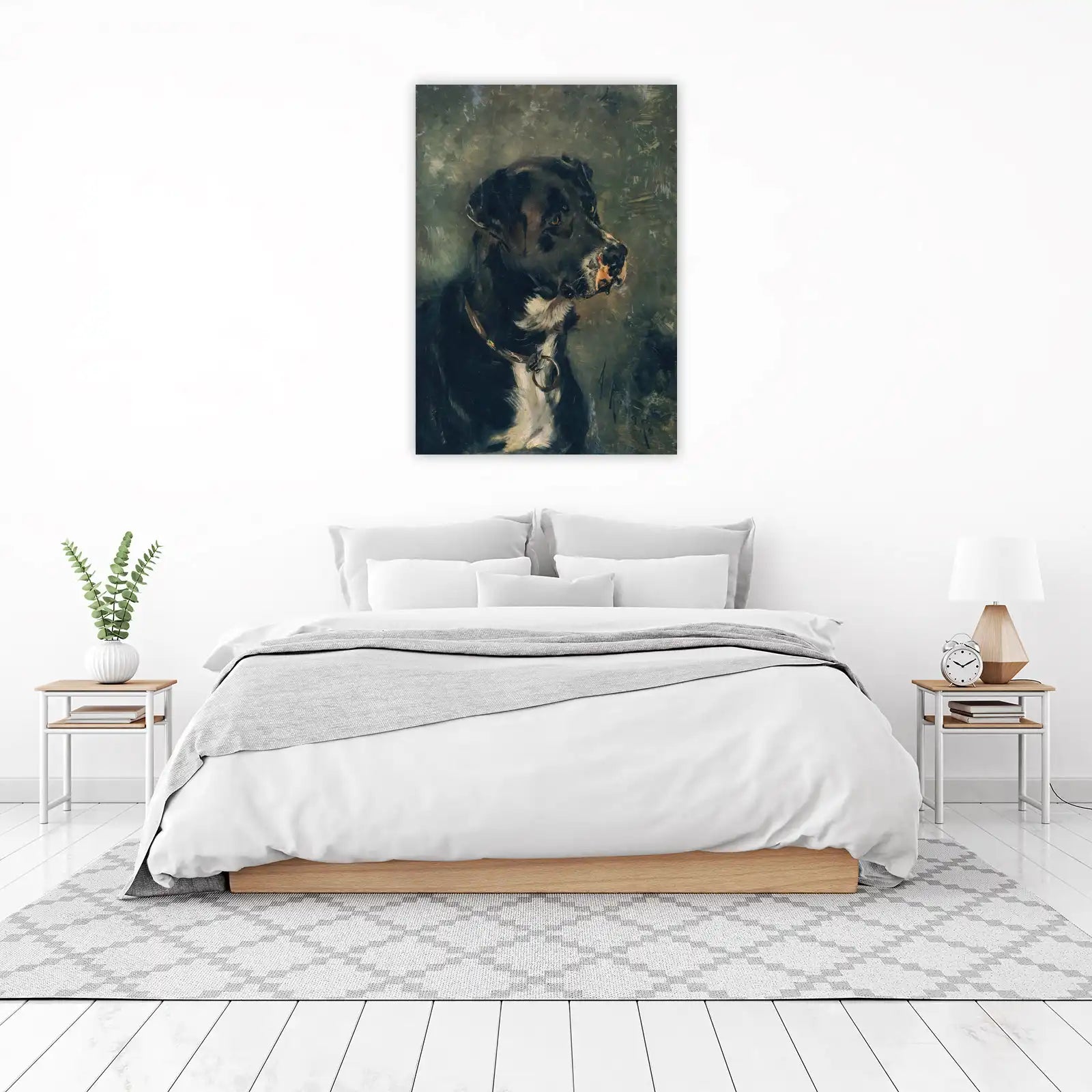 Noble Hound Portrait Vintage Dog Wall Art
