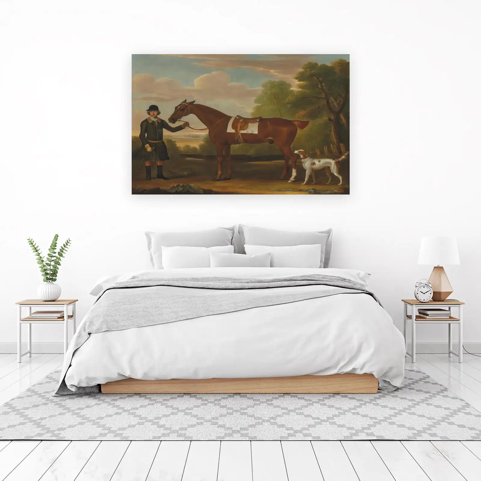Elegant Equestrian Portrait Horse & Rider Wall Art