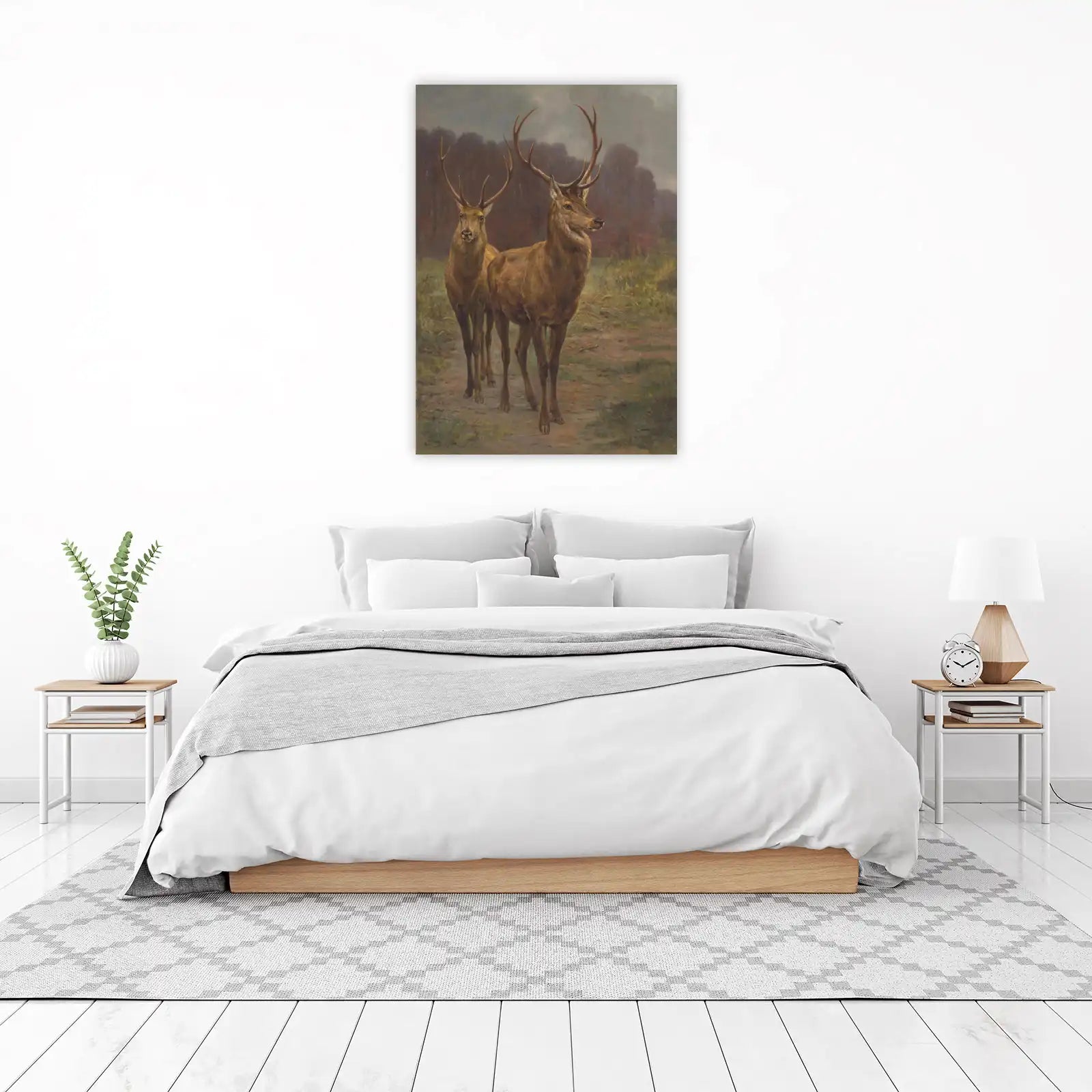 Majestic Stags Forest Wall Art