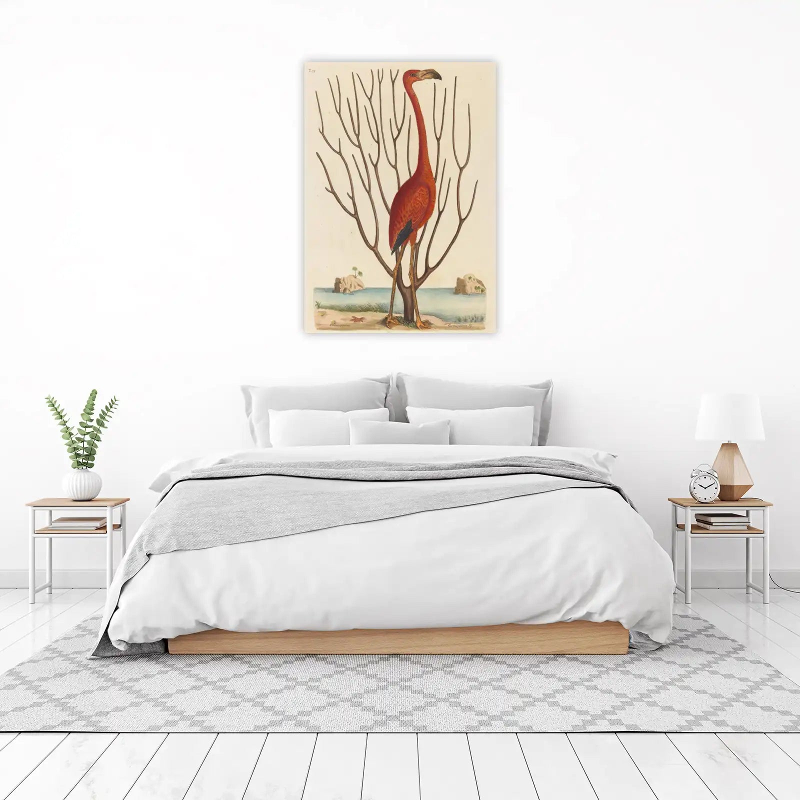 Vibrant Flamingo Vintage Art Wall Art