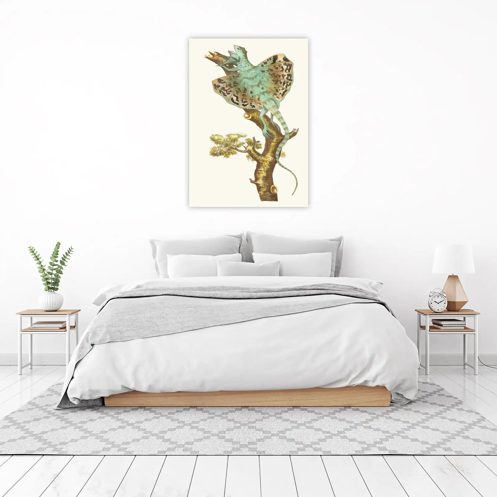 Vintage Frilled Lizard Nature Art Wall Art