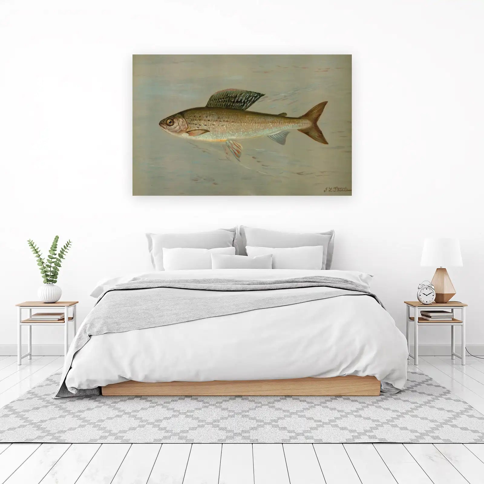 Realistic Fish Swimming Wall Art Art