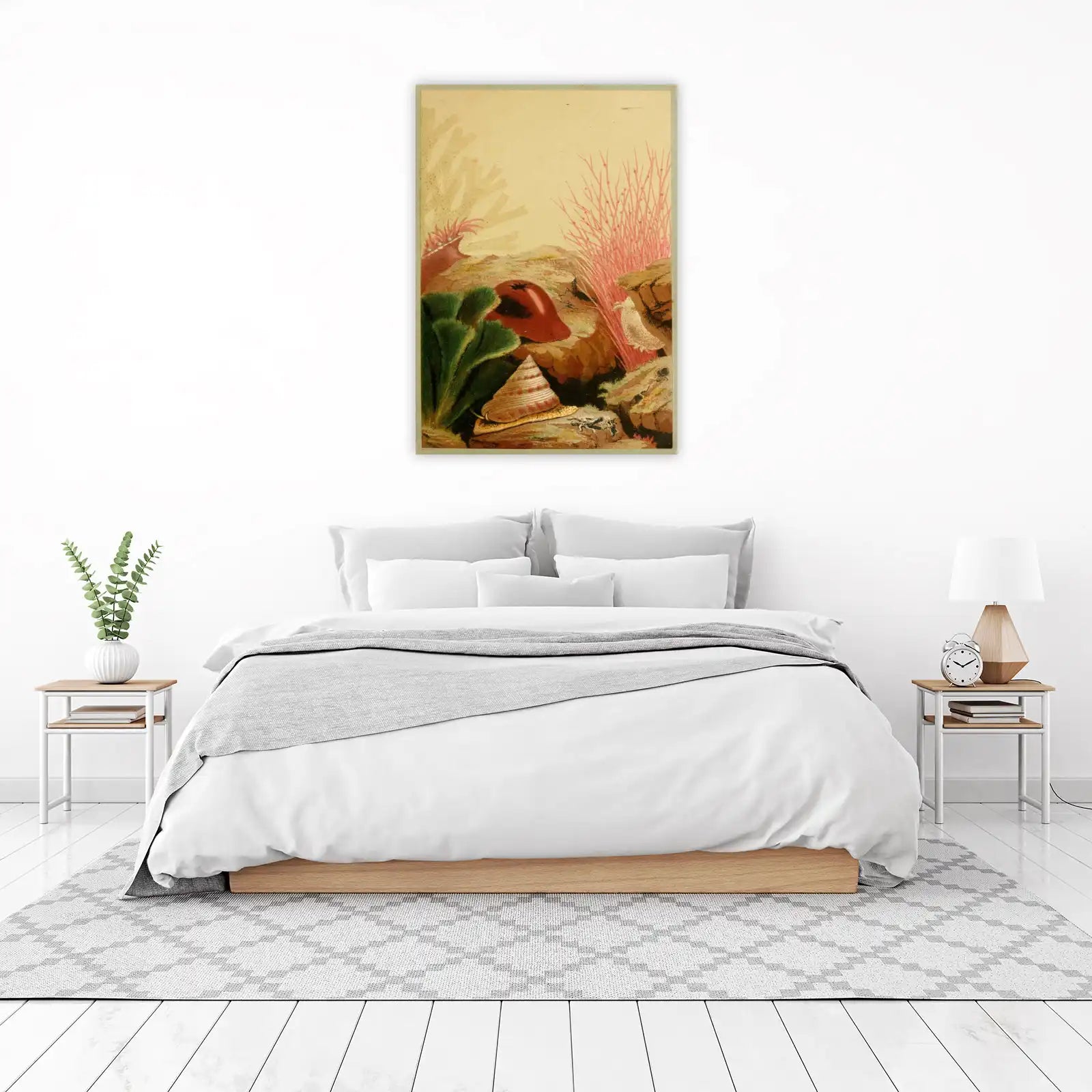 Vintage Underwater Coral & Shell Wall Art