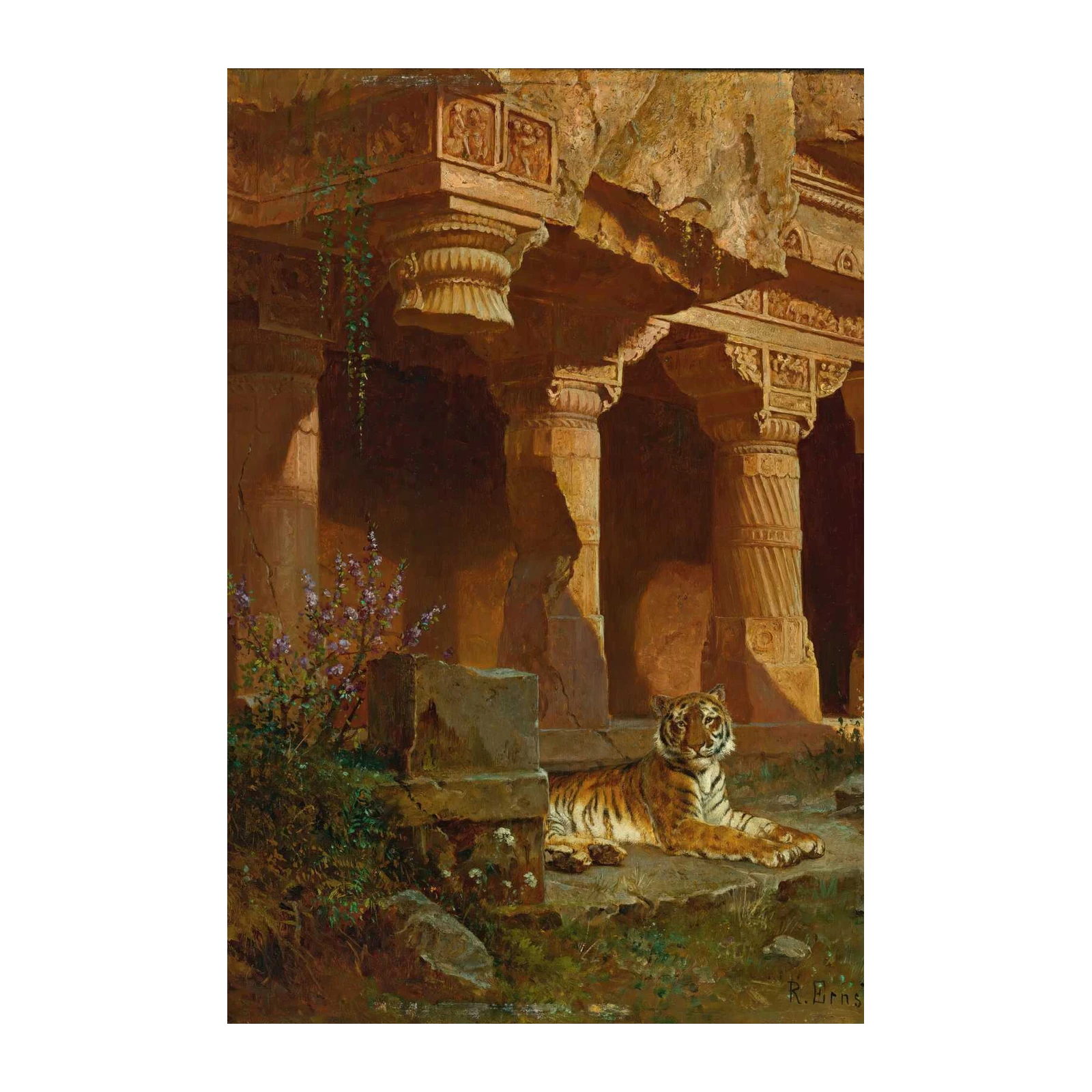 Majestic Tiger Ruins Wall Art