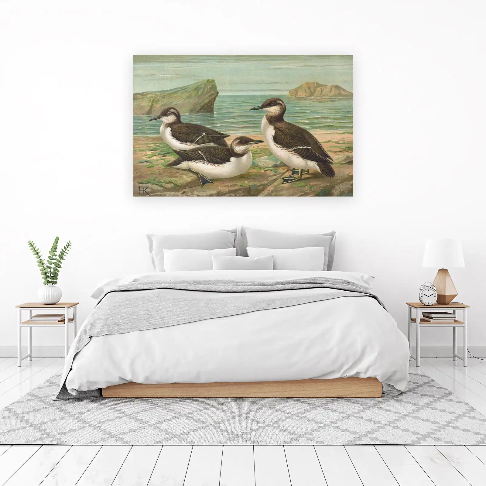 Coastal Birds Vintage Art Wall Art