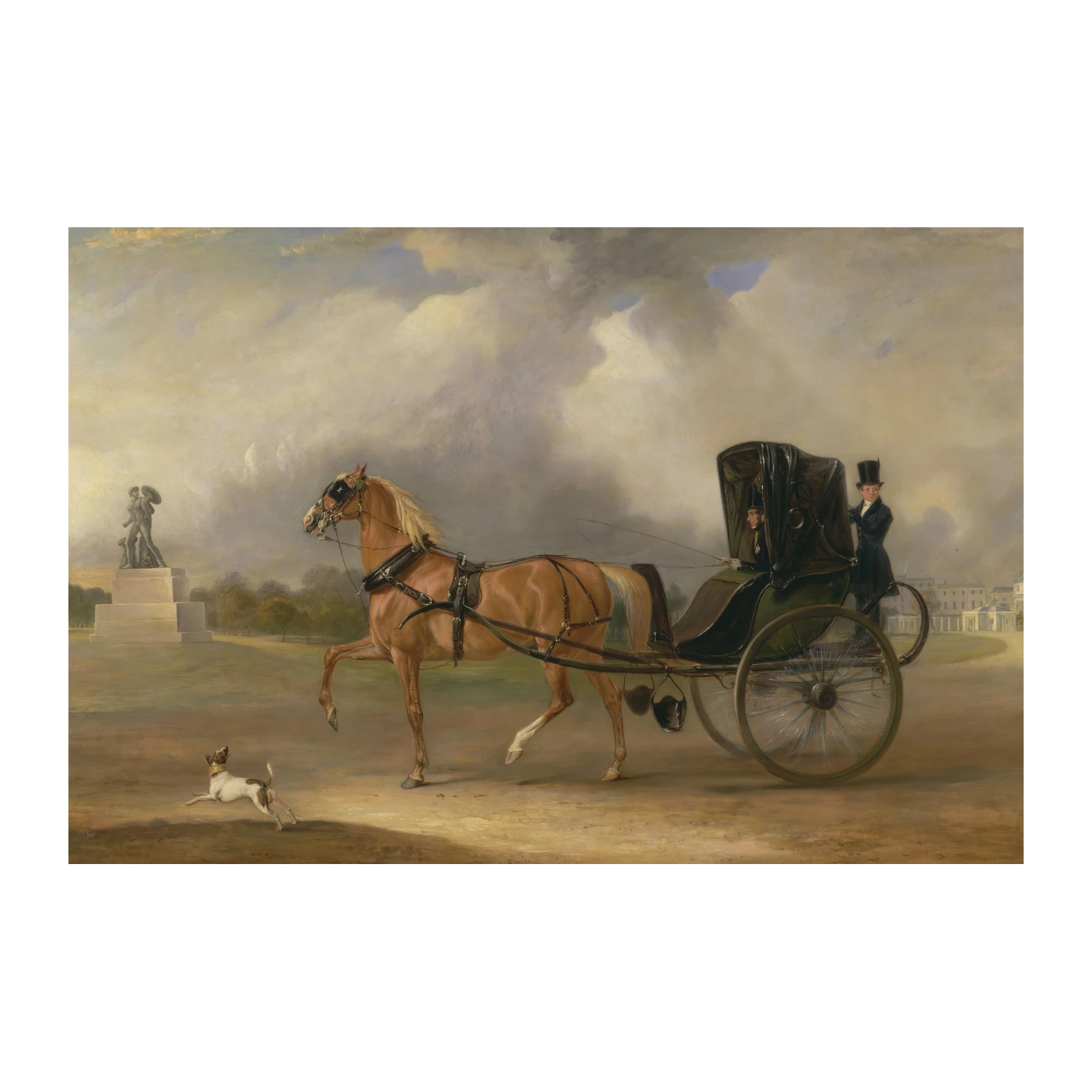 Elegant Carriage Horse & Aristocrats Wall Art