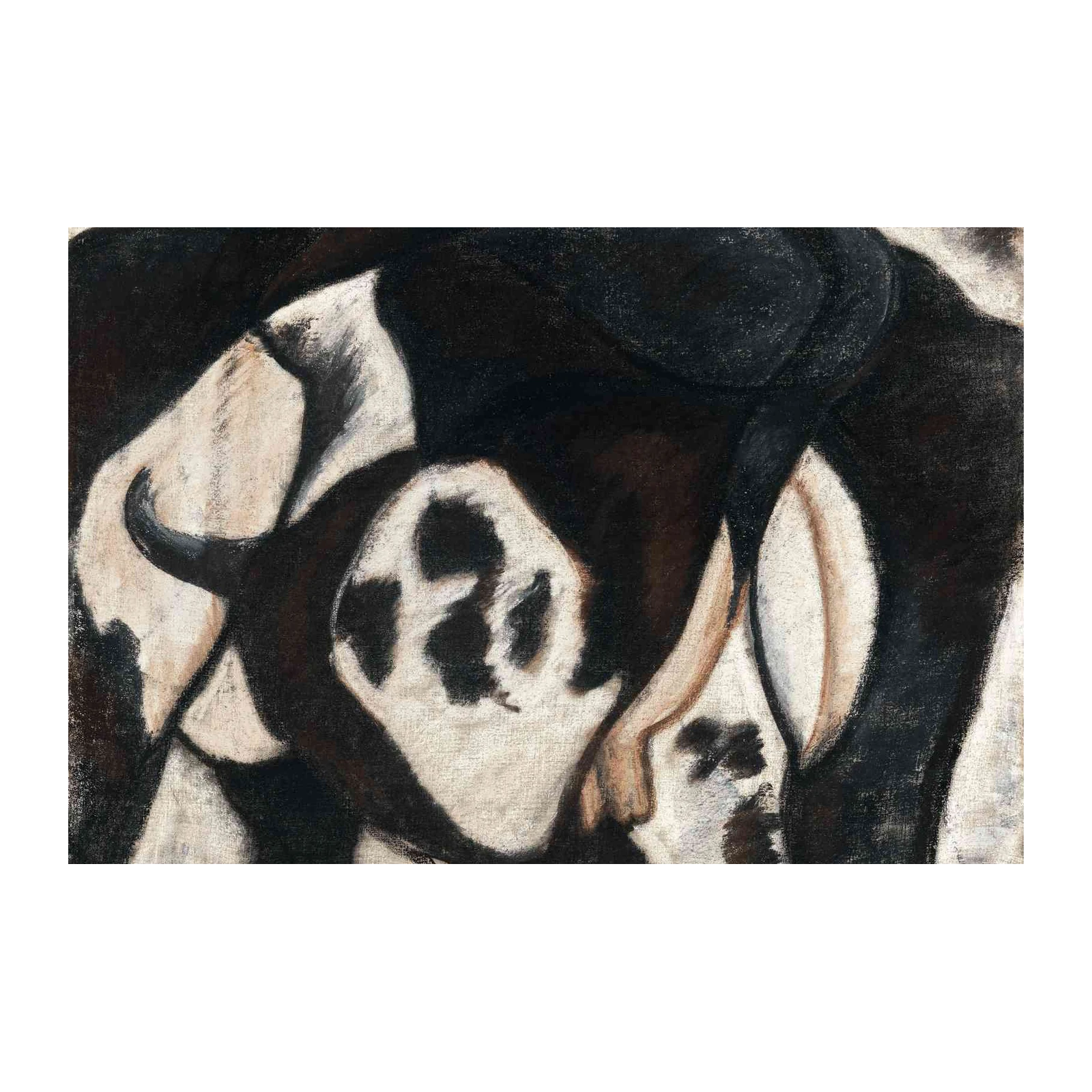 Abstract Cow Portrait Wall Art