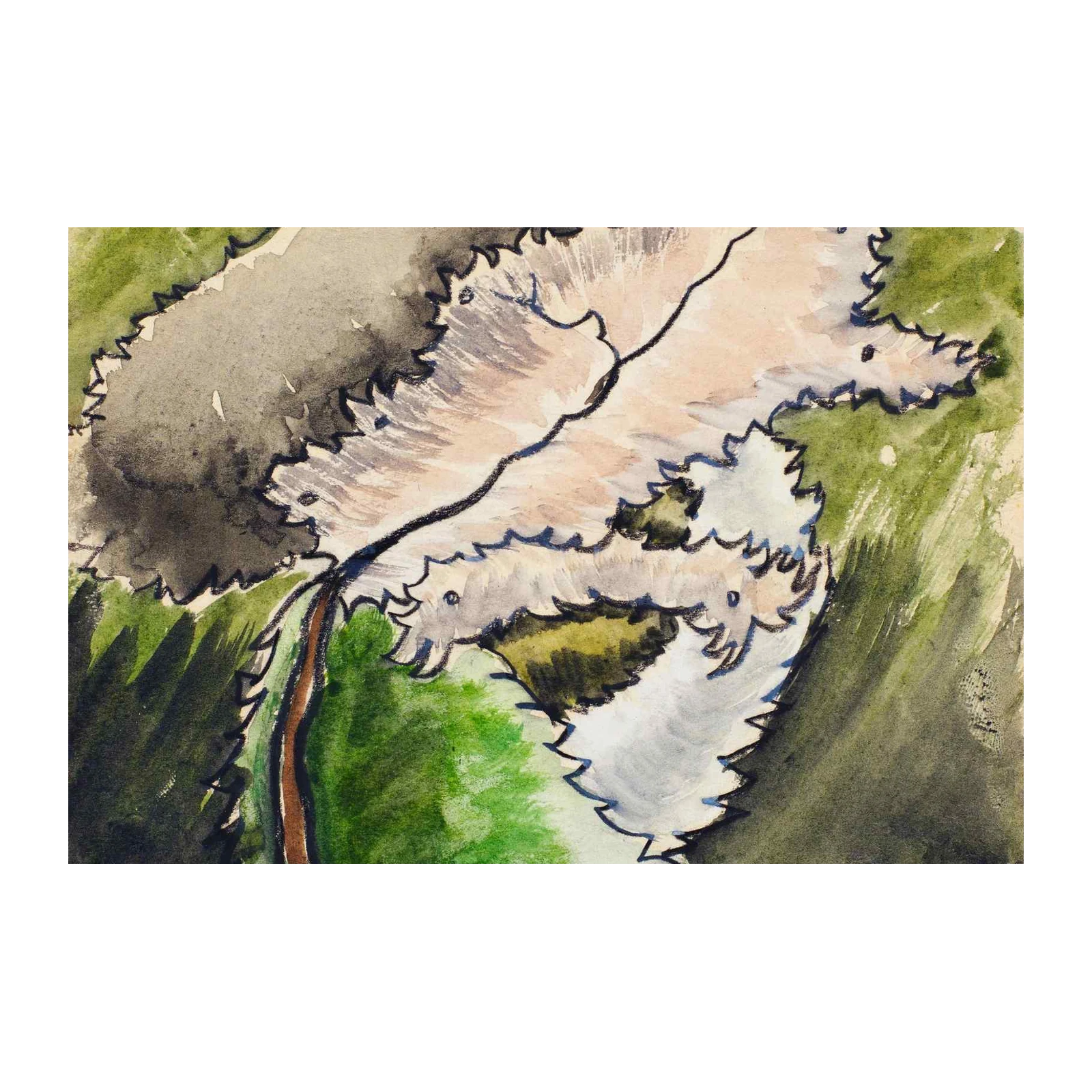 Abstract Nature Watercolor Botanical Wall Art