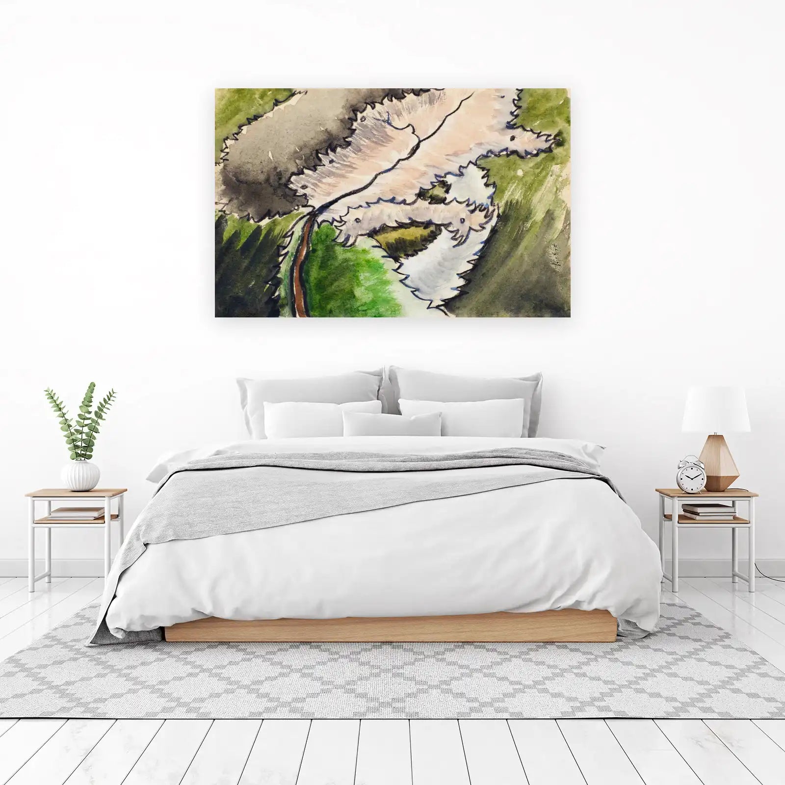 Abstract Nature Watercolor Botanical Wall Art