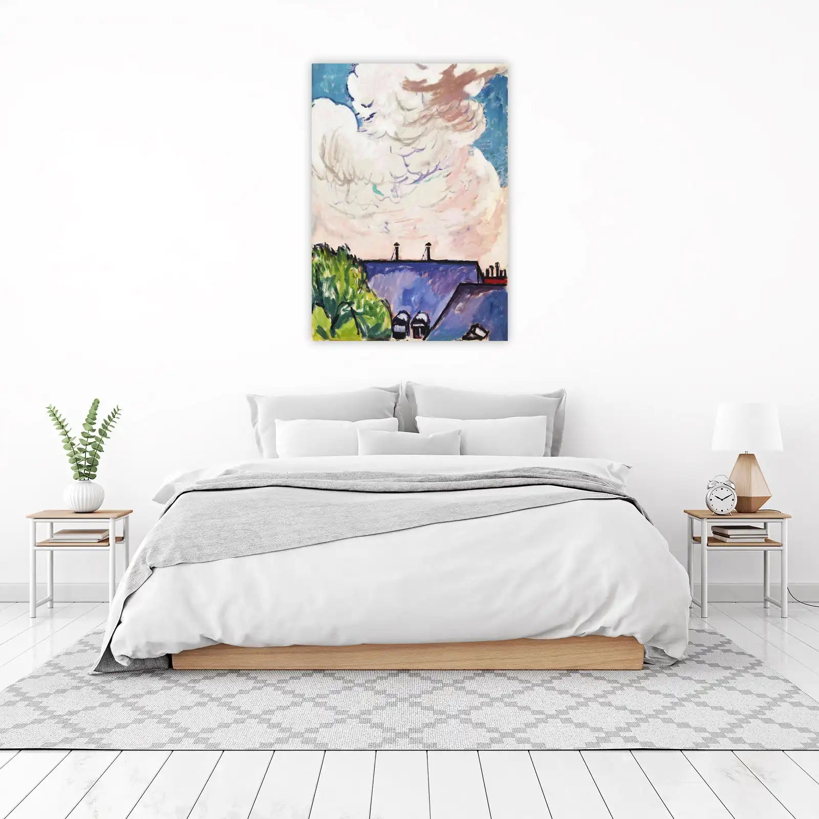 Vibrant Rooftops & Sky Wall Art