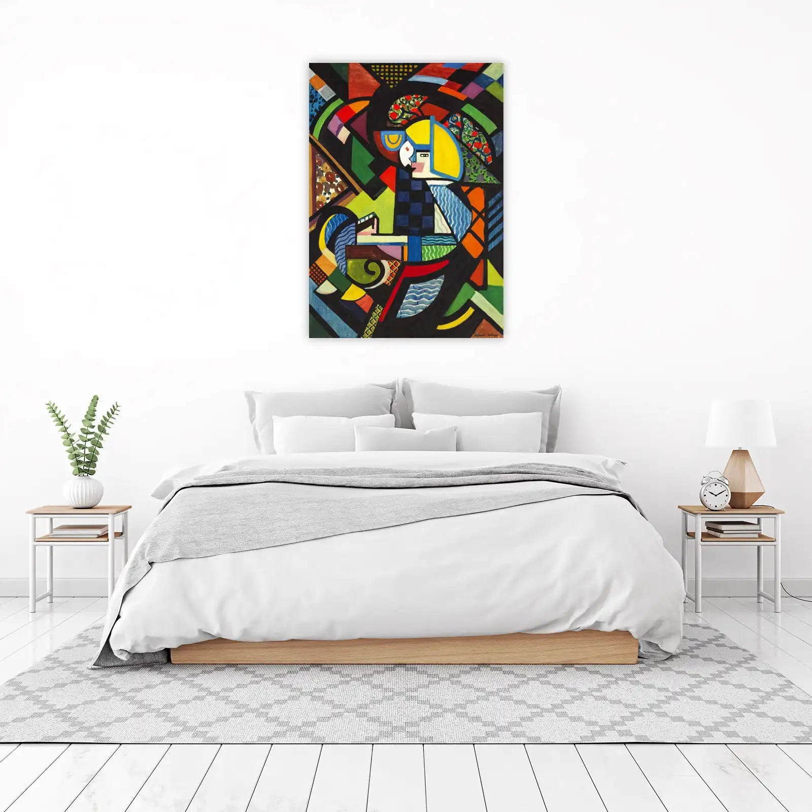 Abstract Cubist Portrait Wall Art