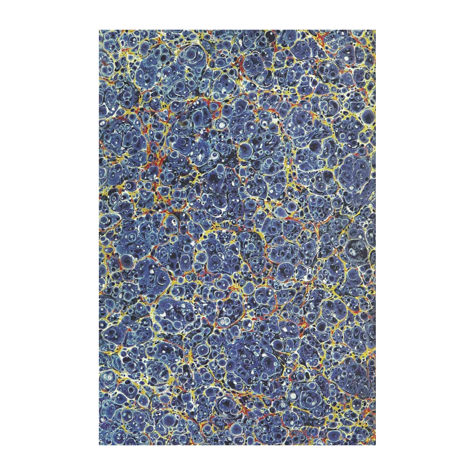 Abstract Blue Marbling Wall Art Art