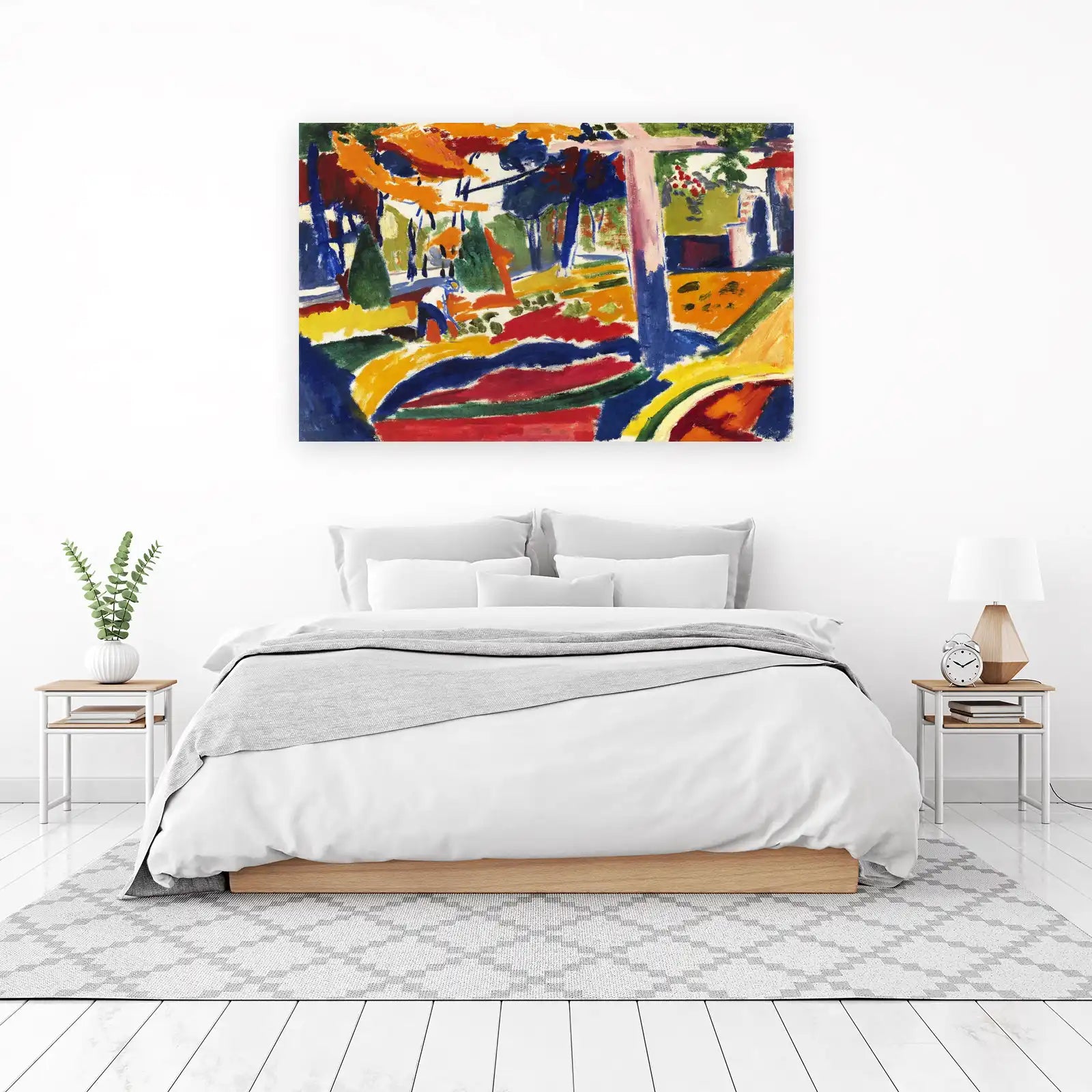 Vibrant Fauvist Garden Scene Wall Art